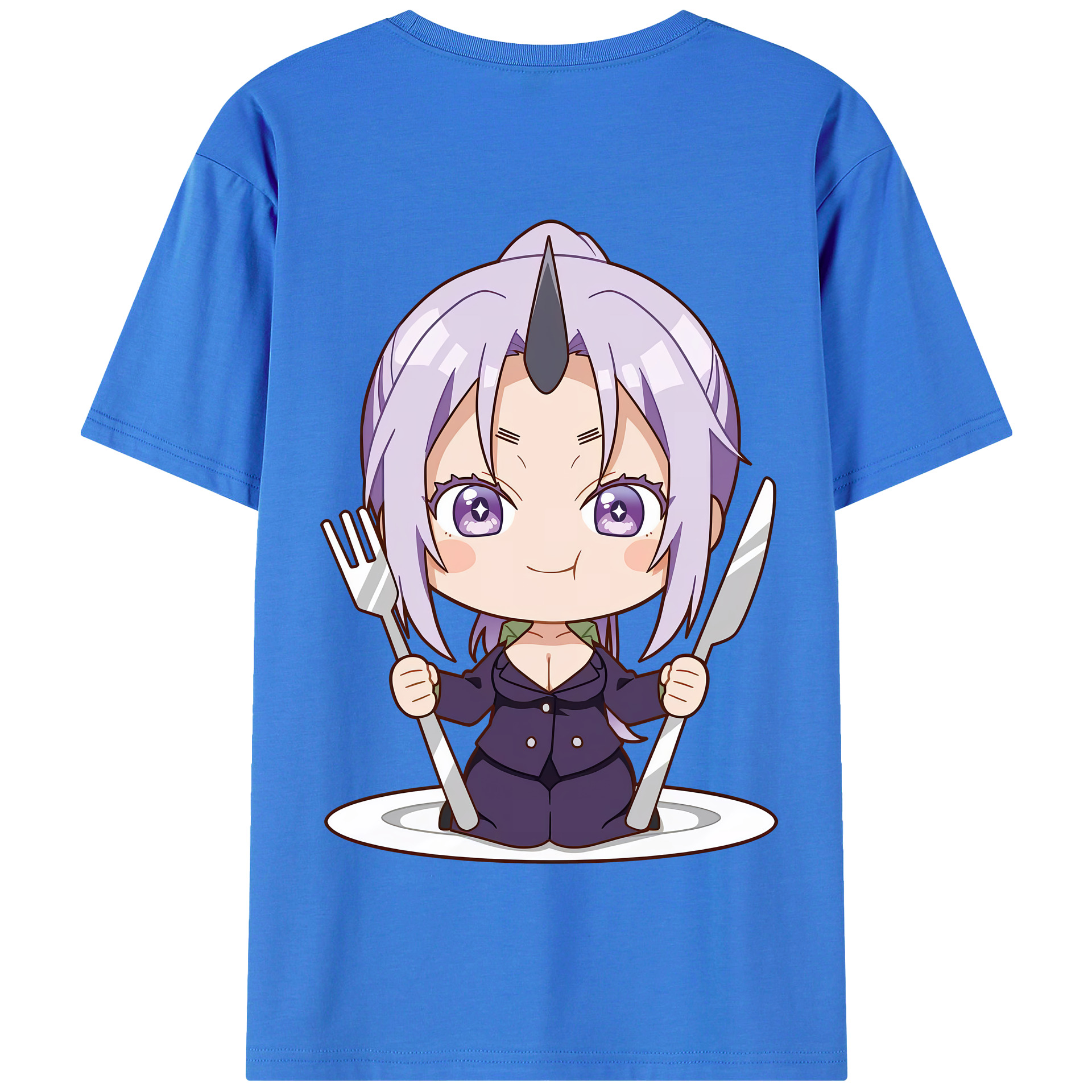 （画像用） 転スラ Regarding Reincarnated to Slime 綿100％半袖Tシャツ（背面プリント）
