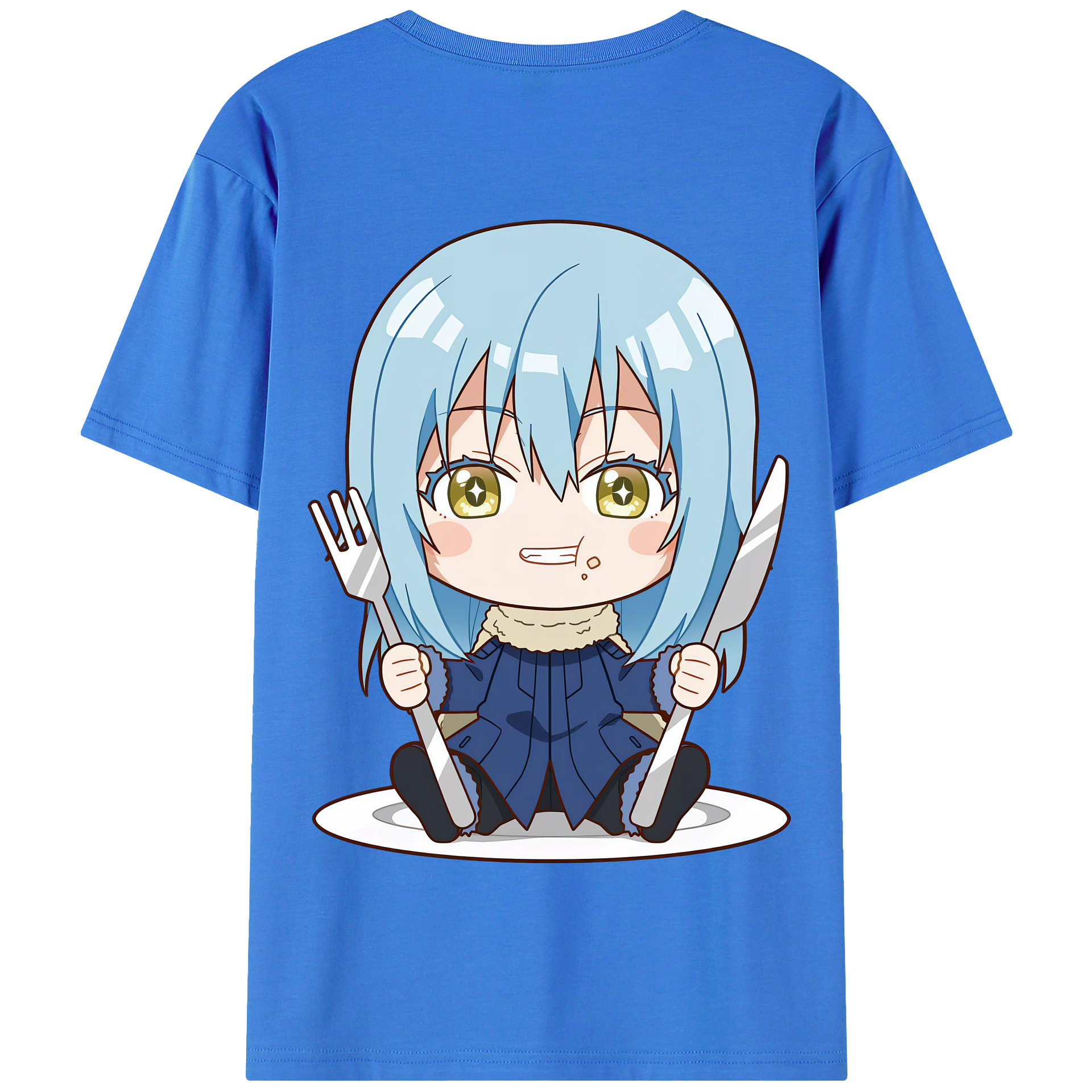 （画像用） 転スラ Regarding Reincarnated to Slime 綿100％半袖Tシャツ（背面プリント）