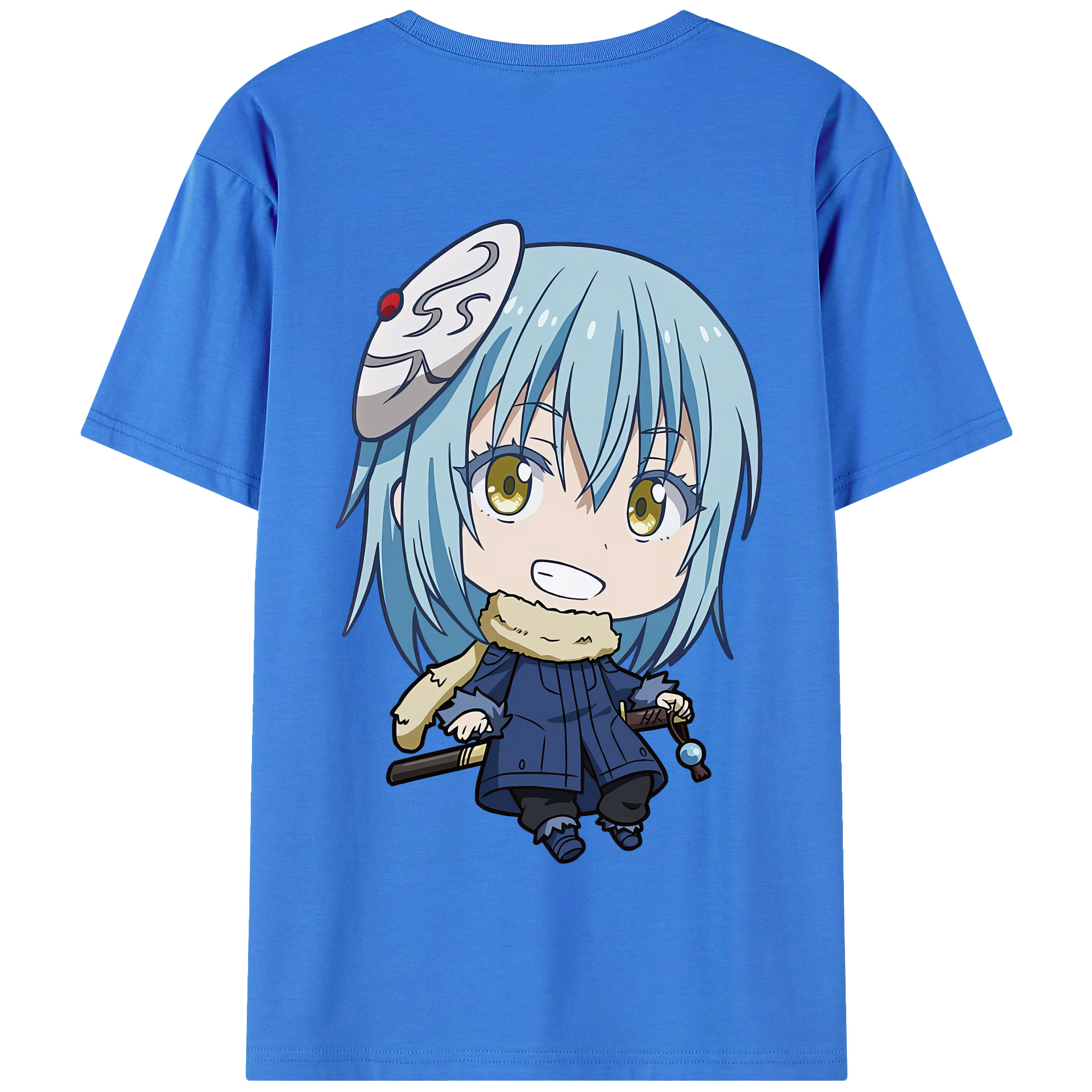 （画像用） 転スラ Regarding Reincarnated to Slime 綿100％半袖Tシャツ（背面プリント）