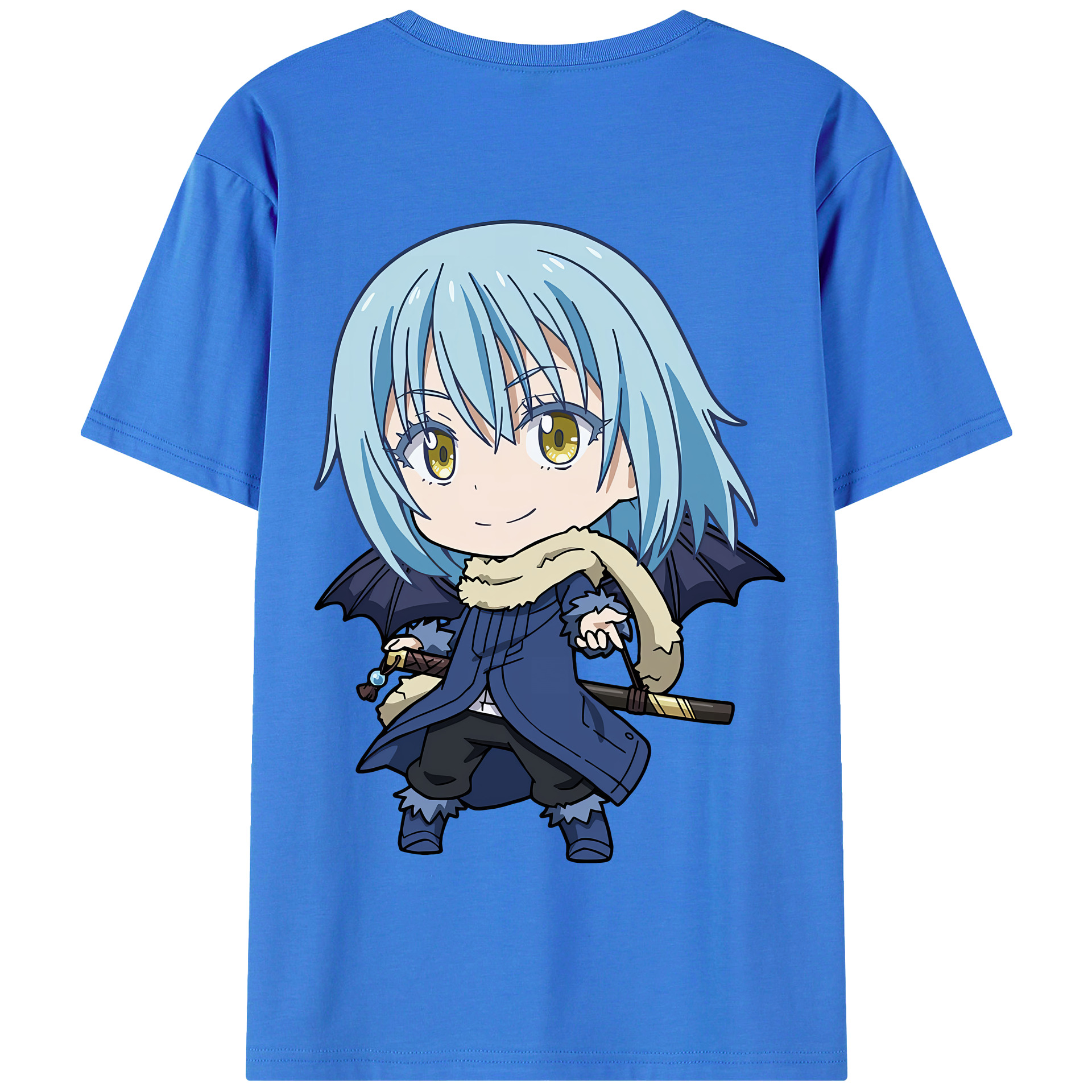 （画像用） 転スラ Regarding Reincarnated to Slime 綿100％半袖Tシャツ（背面プリント）