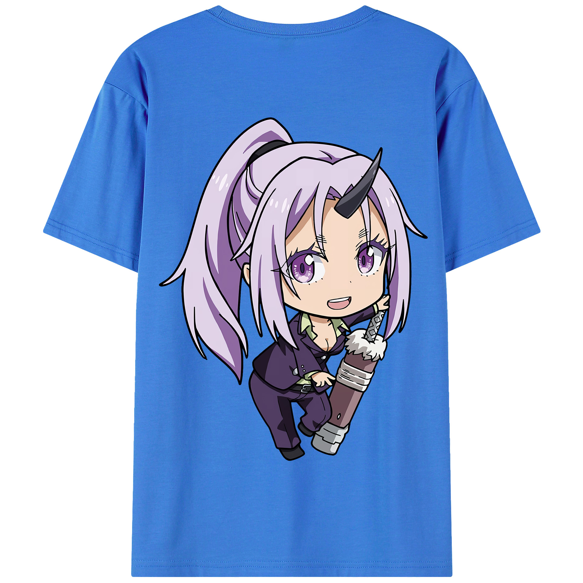 （画像用） 転スラ Regarding Reincarnated to Slime 綿100％半袖Tシャツ（背面プリント）