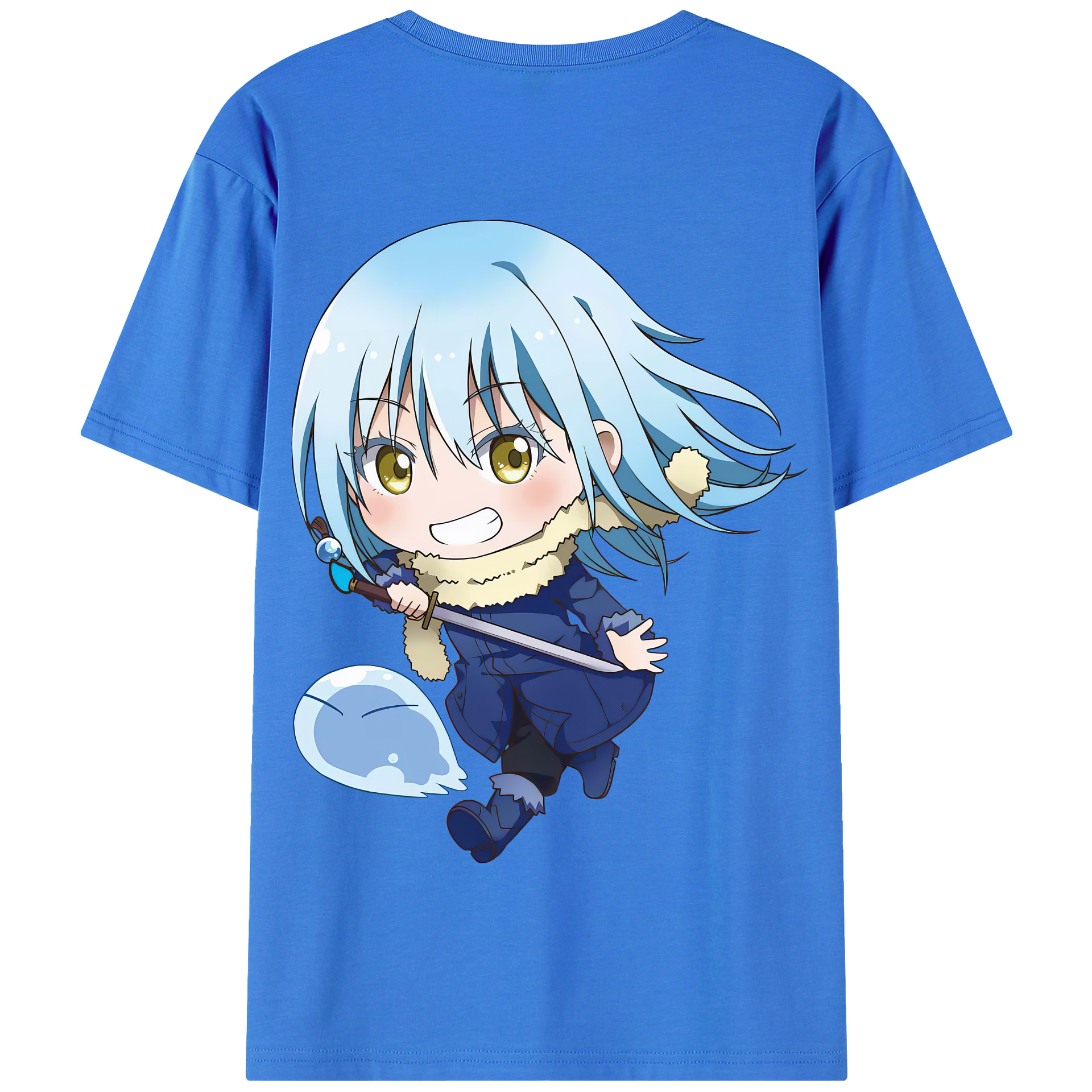 （画像用） 転スラ Regarding Reincarnated to Slime 綿100％半袖Tシャツ（背面プリント）