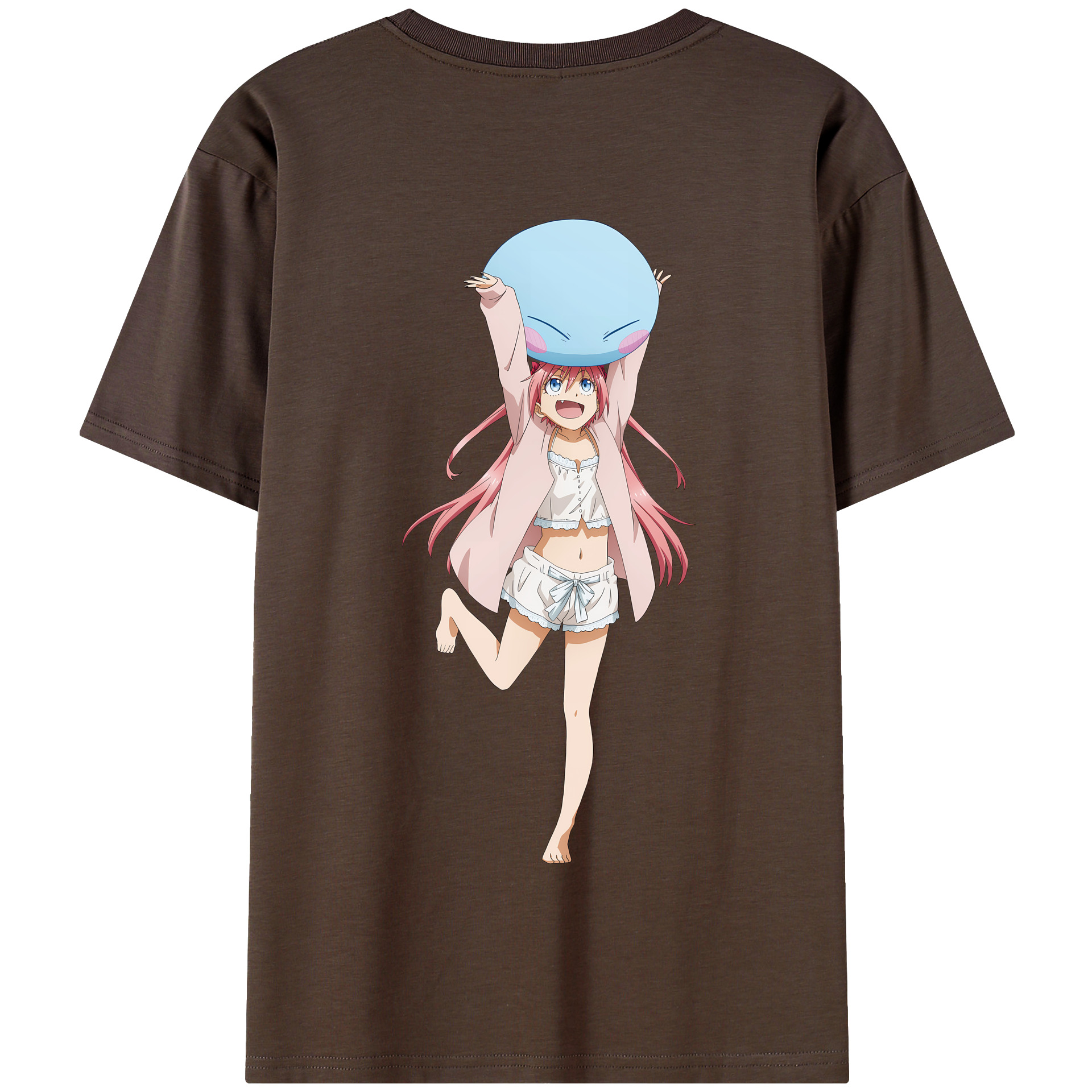（画像用） 転スラ Regarding Reincarnated to Slime 綿100％半袖Tシャツ（背面プリント）