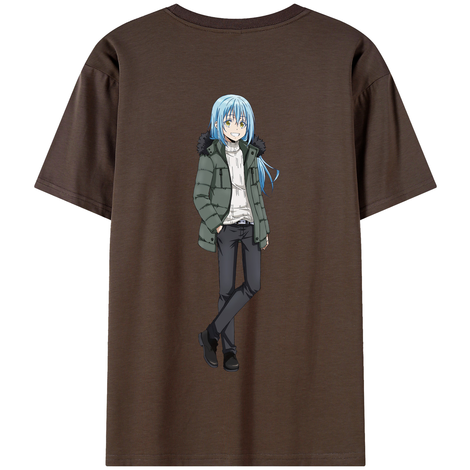 （画像用） 転スラ Regarding Reincarnated to Slime 綿100％半袖Tシャツ（背面プリント）