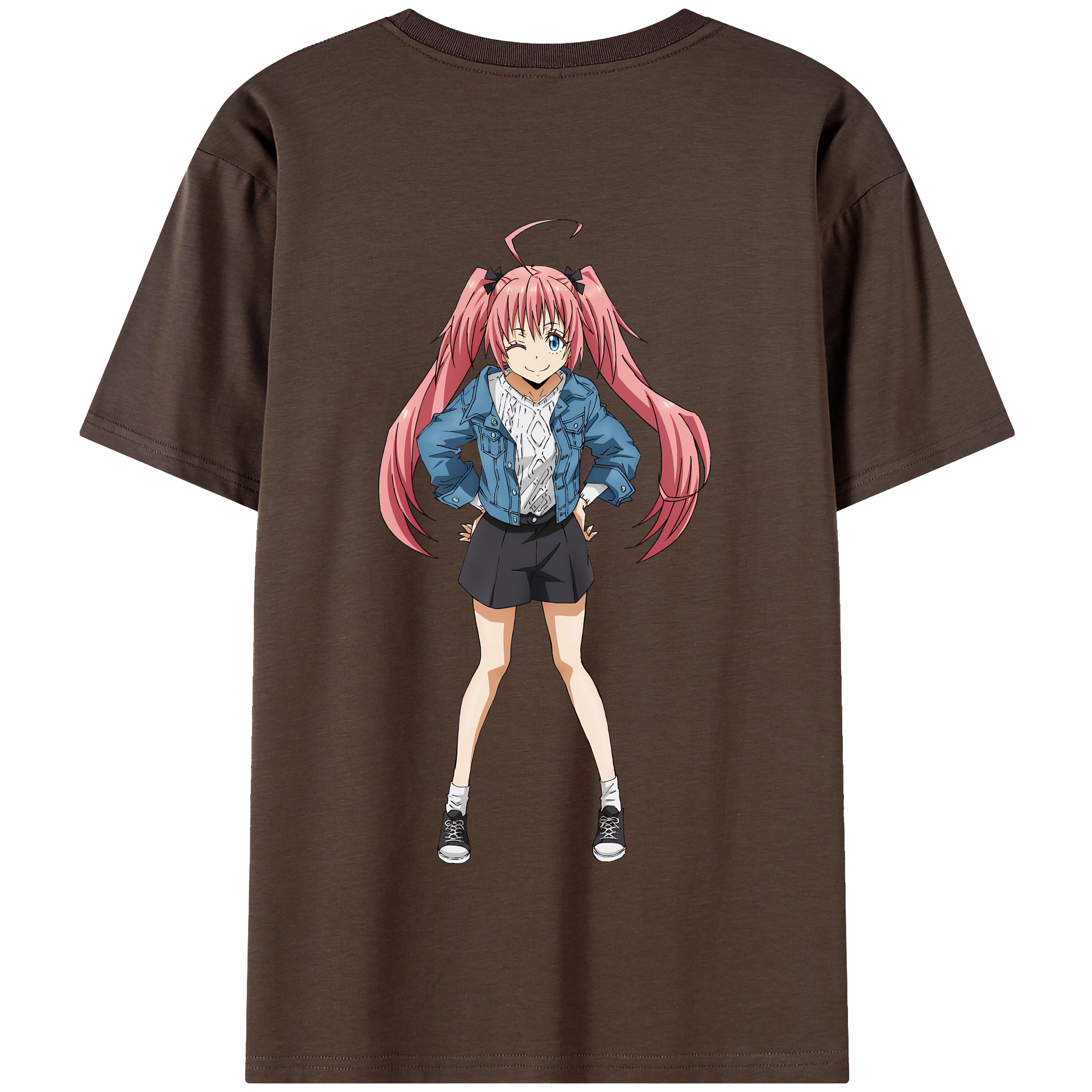 （画像用） 転スラ Regarding Reincarnated to Slime 綿100％半袖Tシャツ（背面プリント）