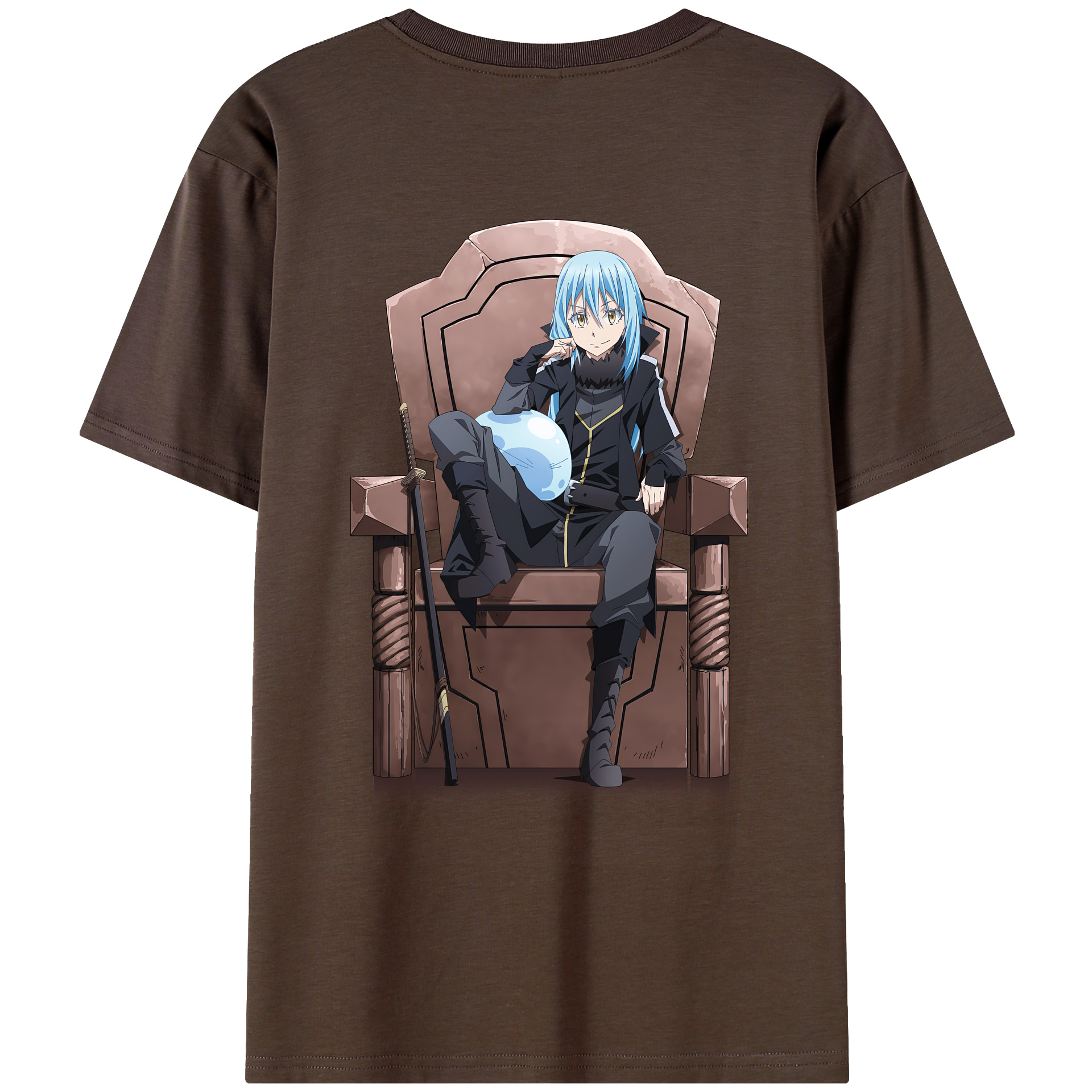 （画像用） 転スラ Regarding Reincarnated to Slime 綿100％半袖Tシャツ（背面プリント）