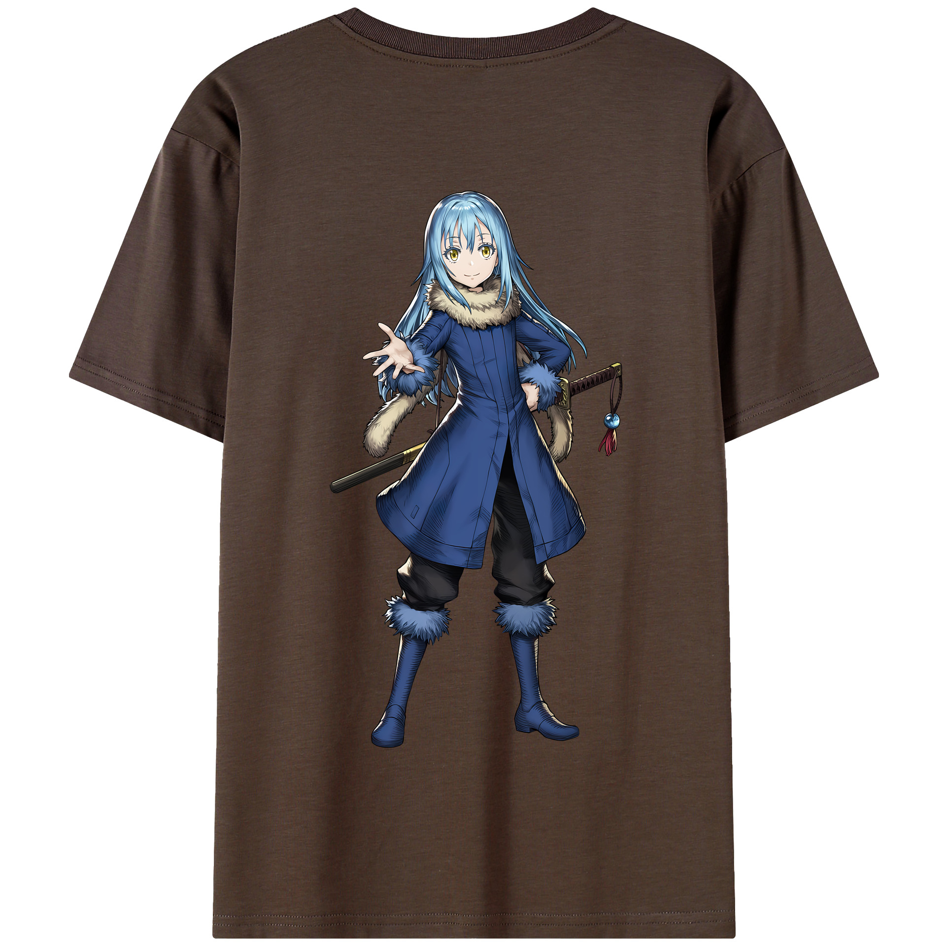 （画像用） 転スラ Regarding Reincarnated to Slime 綿100％半袖Tシャツ（背面プリント）