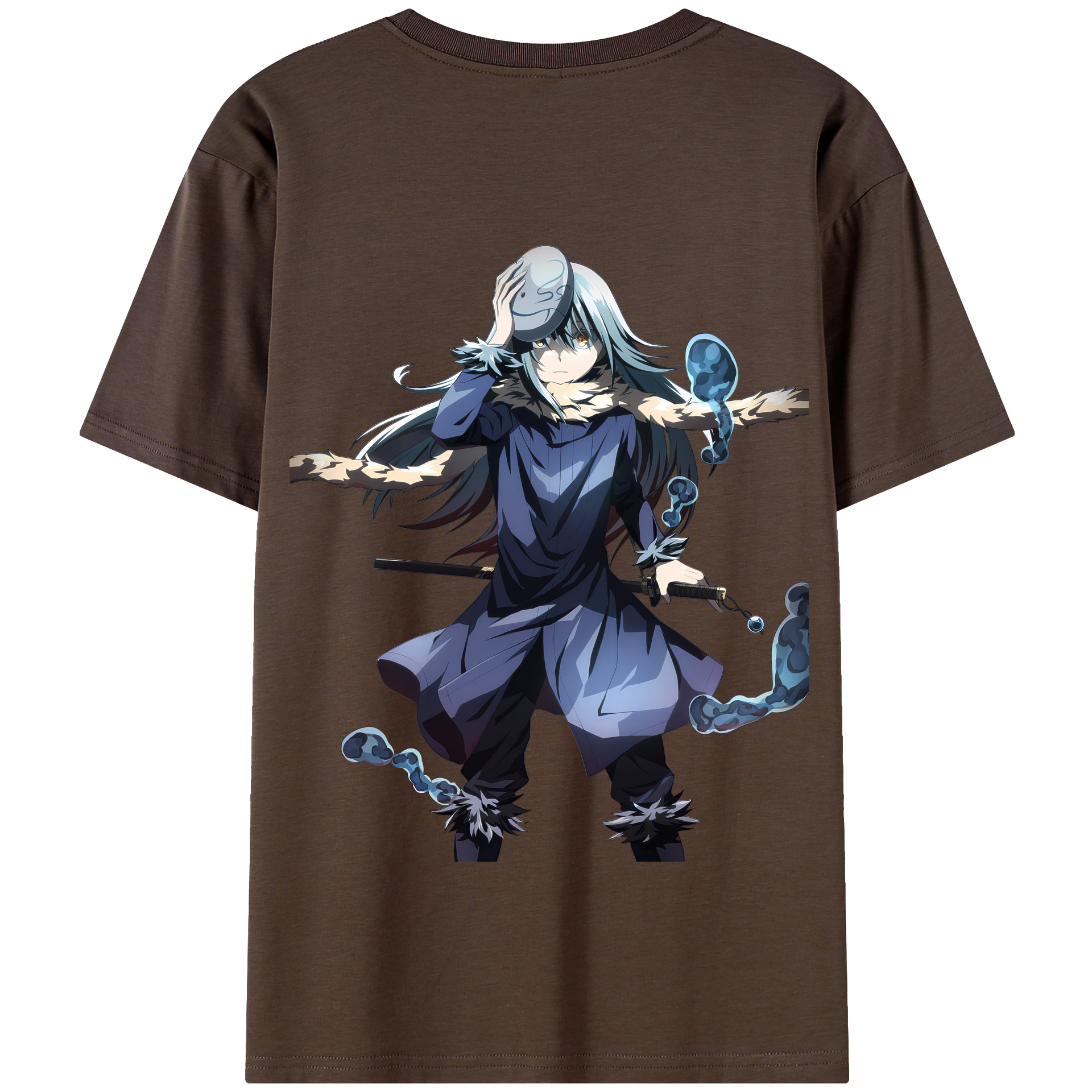 （画像用） 転スラ Regarding Reincarnated to Slime 綿100％半袖Tシャツ（背面プリント）