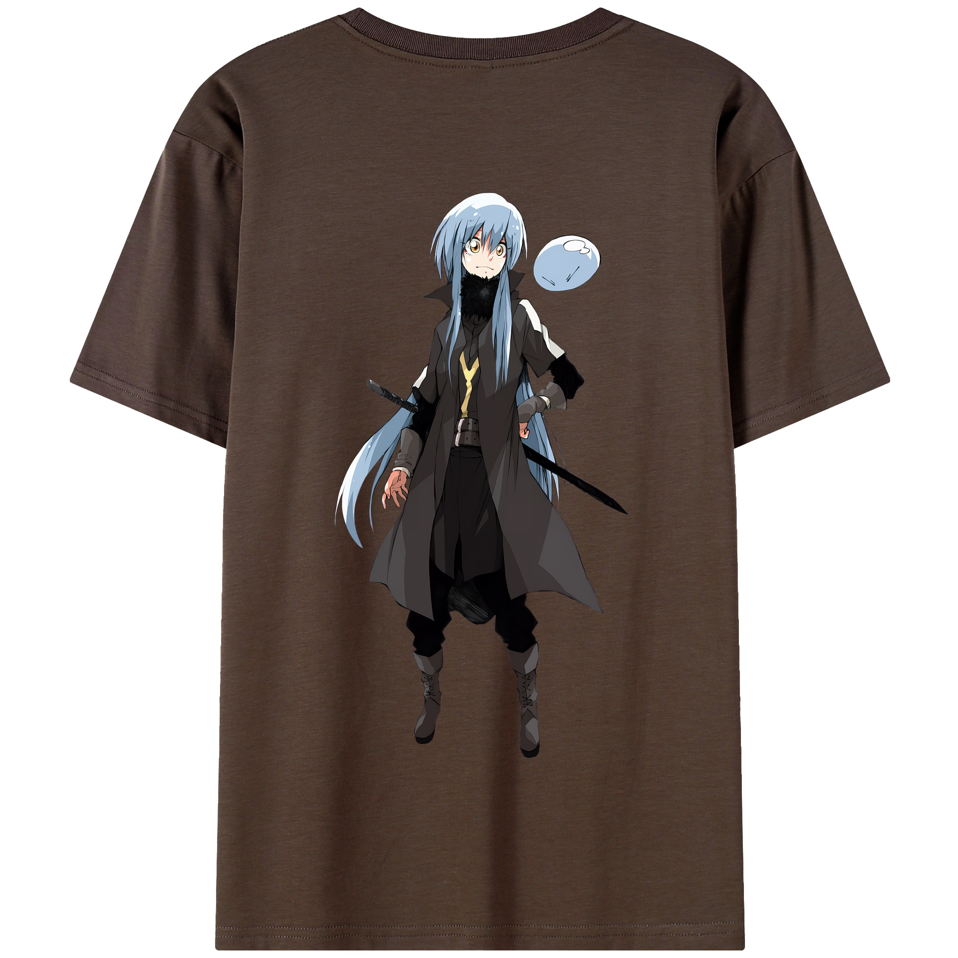 （画像用） 転スラ Regarding Reincarnated to Slime 綿100％半袖Tシャツ（背面プリント）