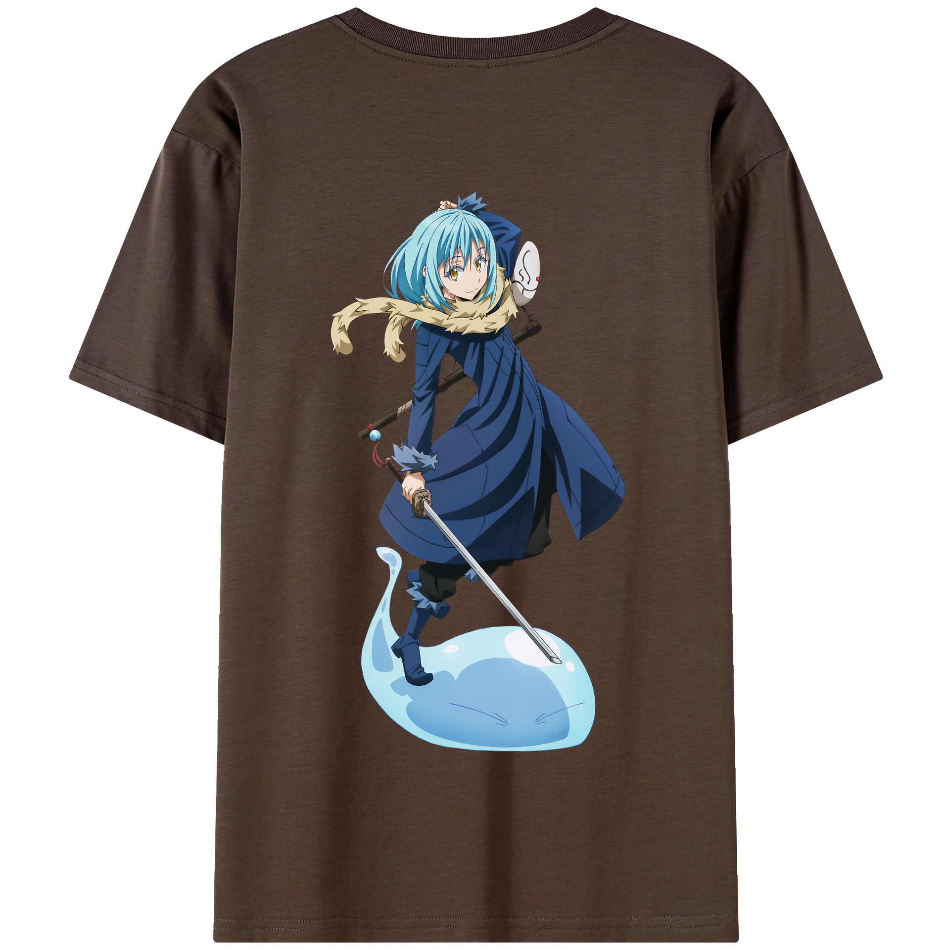 （画像用） 転スラ Regarding Reincarnated to Slime 綿100％半袖Tシャツ（背面プリント）