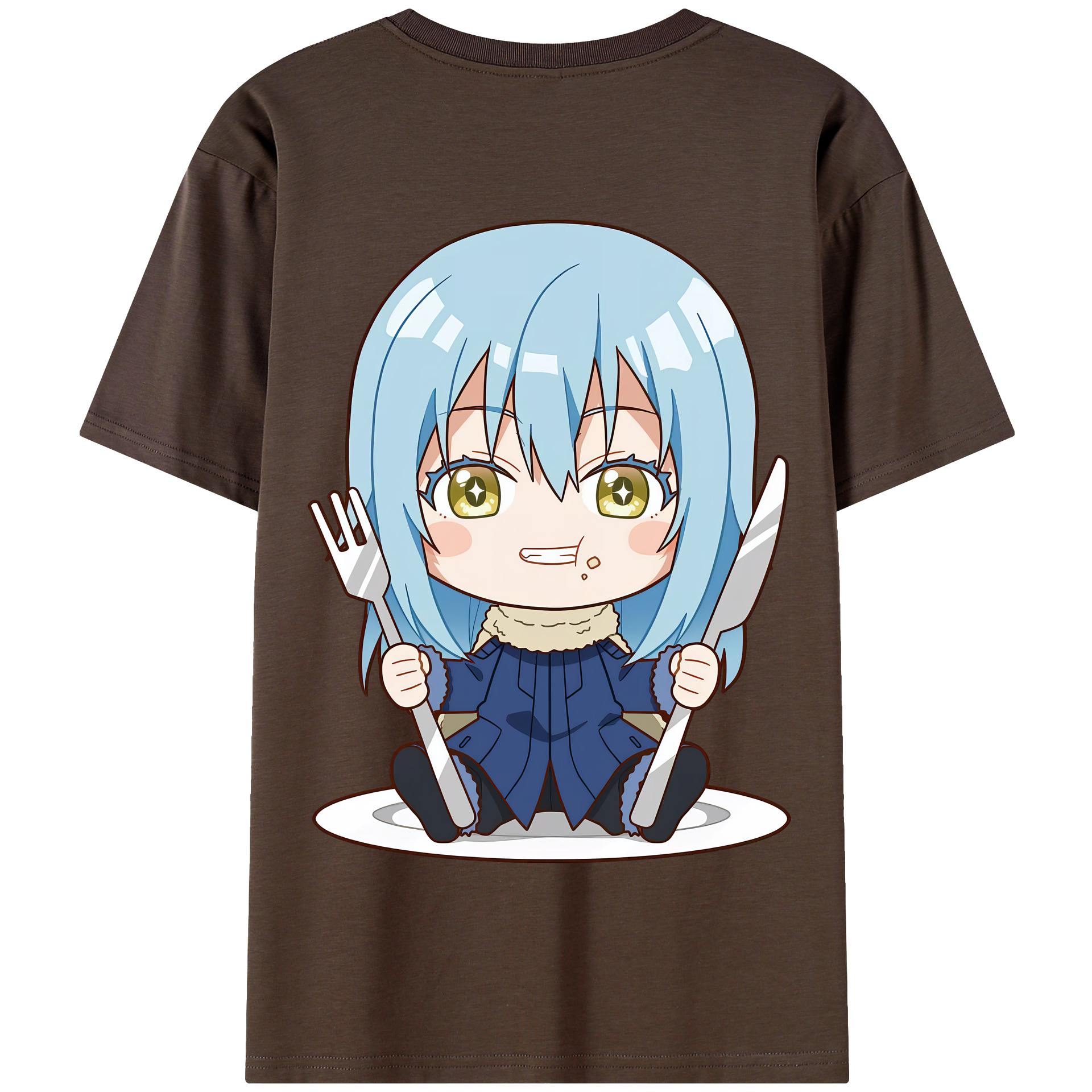 （画像用） 転スラ Regarding Reincarnated to Slime 綿100％半袖Tシャツ（背面プリント）