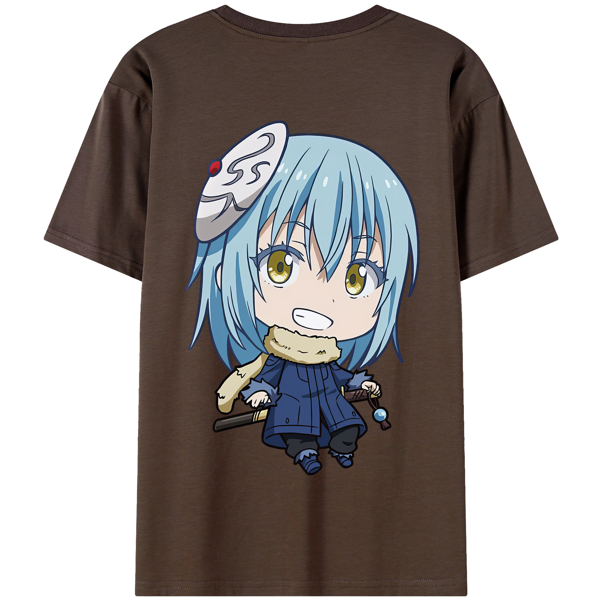 （画像用） 転スラ Regarding Reincarnated to Slime 綿100％半袖Tシャツ（背面プリント）