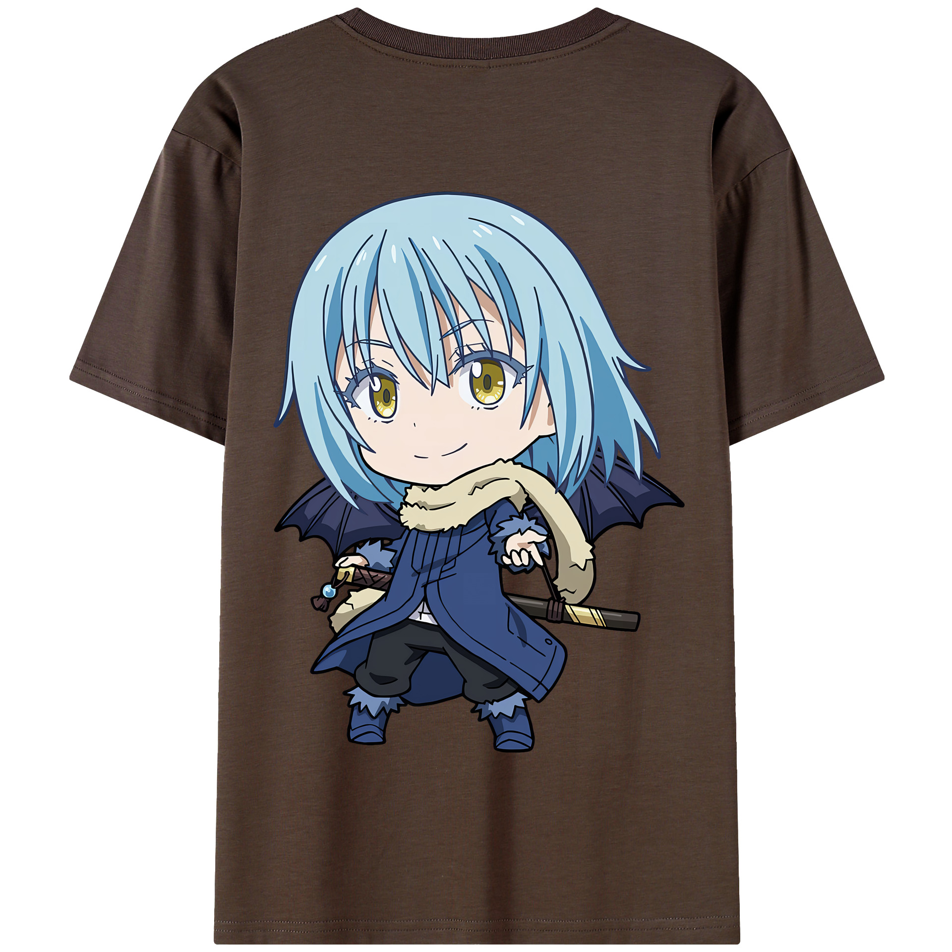 （画像用） 転スラ Regarding Reincarnated to Slime 綿100％半袖Tシャツ（背面プリント）
