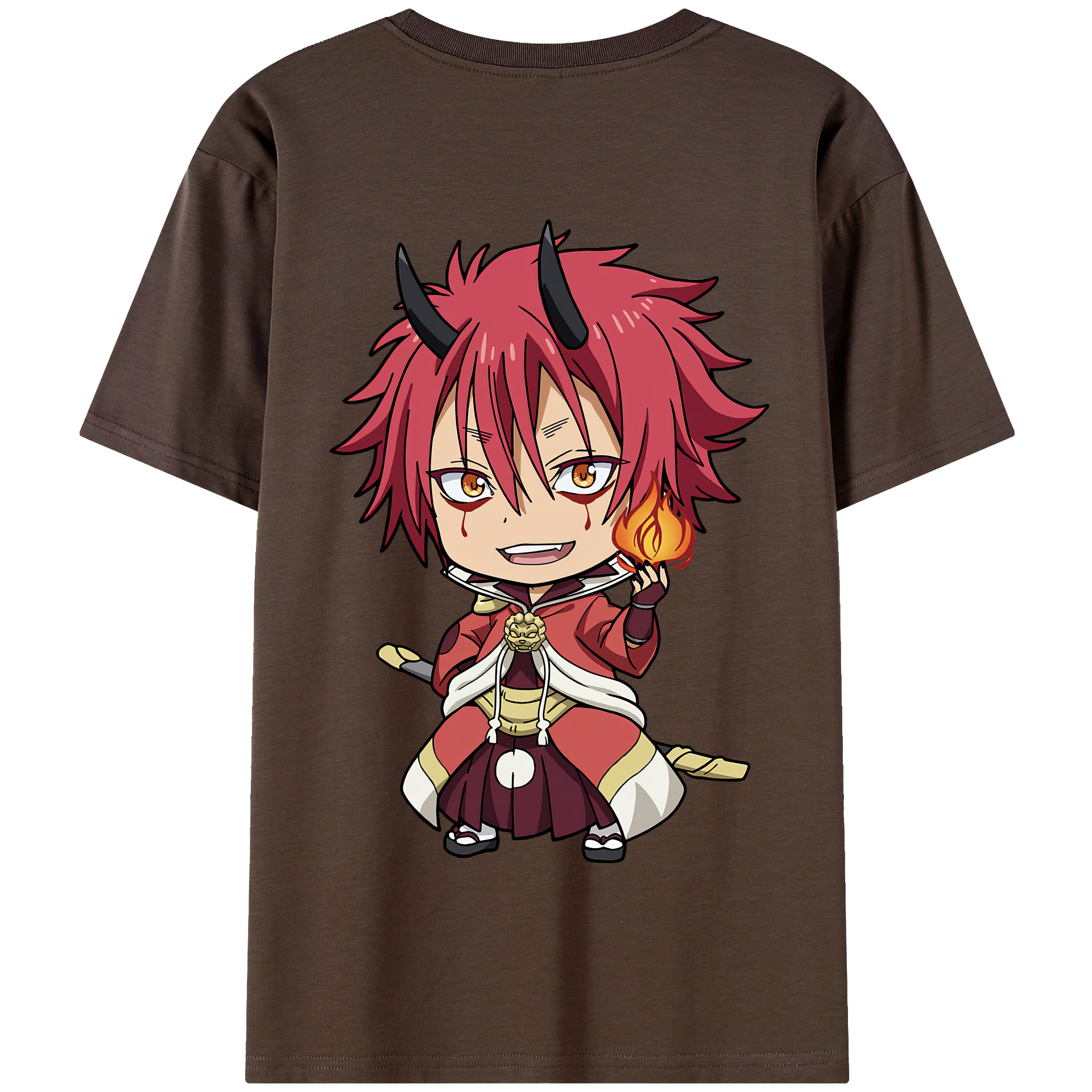（画像用） 転スラ Regarding Reincarnated to Slime 綿100％半袖Tシャツ（背面プリント）