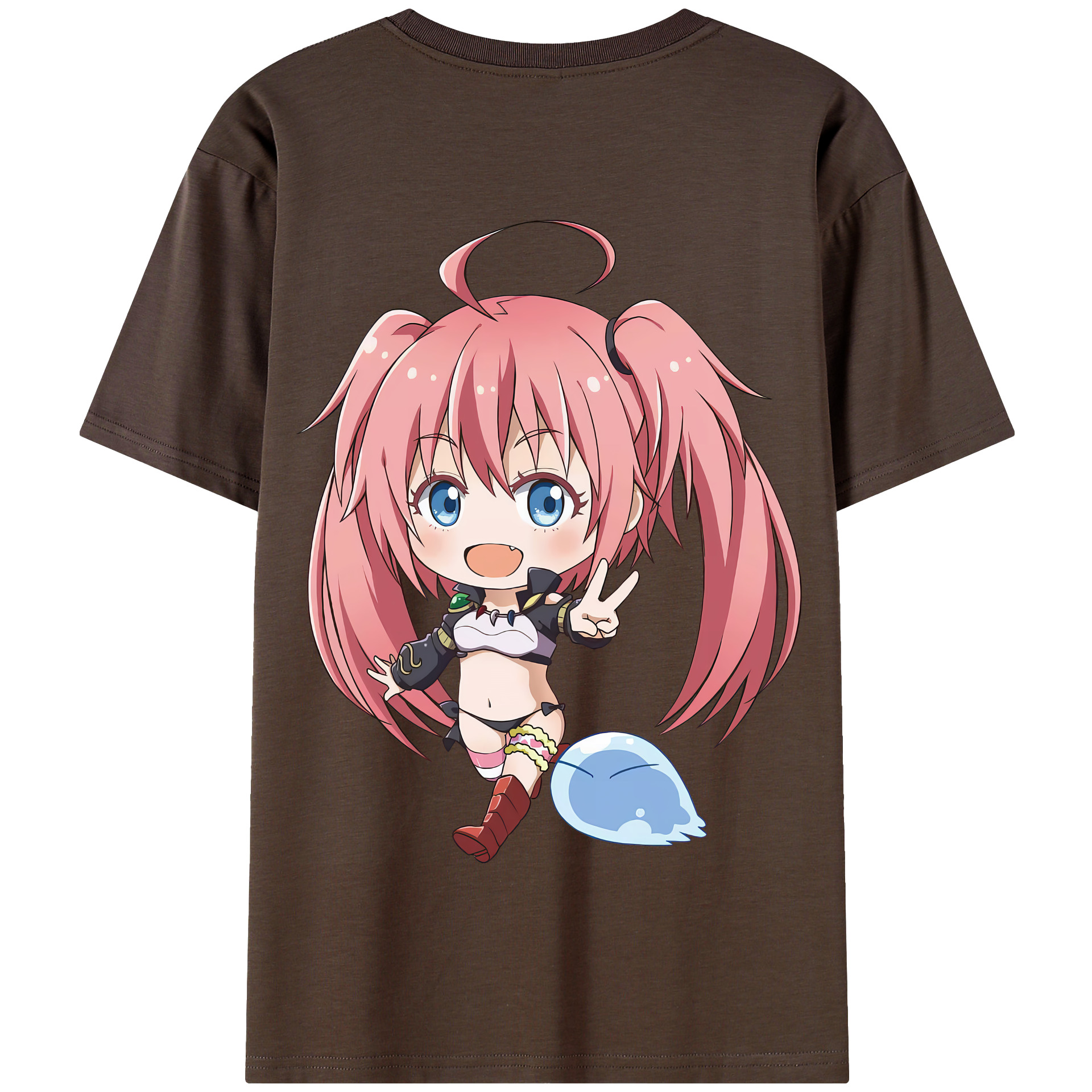 （画像用） 転スラ Regarding Reincarnated to Slime 綿100％半袖Tシャツ（背面プリント）