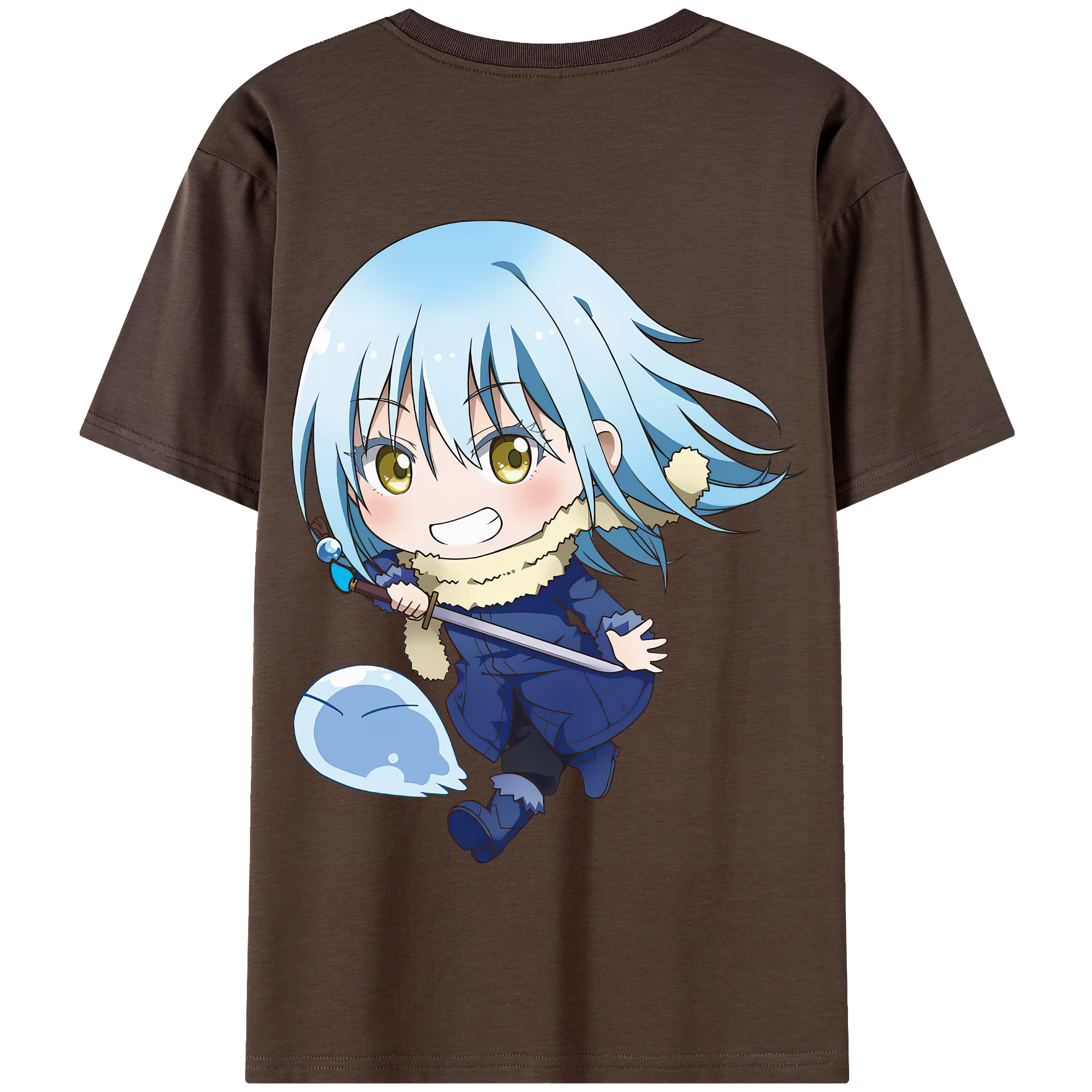 （画像用） 転スラ Regarding Reincarnated to Slime 綿100％半袖Tシャツ（背面プリント）