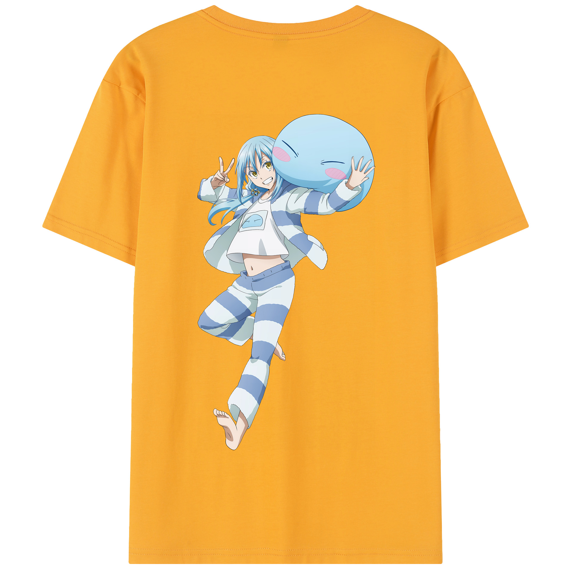 （画像用） 転スラ Regarding Reincarnated to Slime 綿100％半袖Tシャツ（背面プリント）