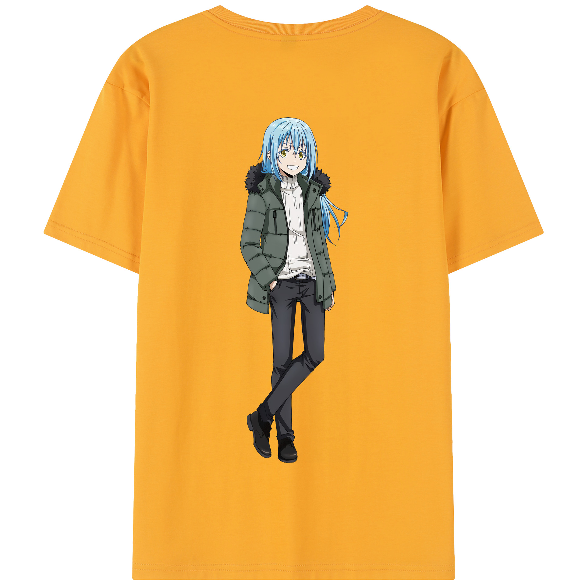（画像用） 転スラ Regarding Reincarnated to Slime 綿100％半袖Tシャツ（背面プリント）