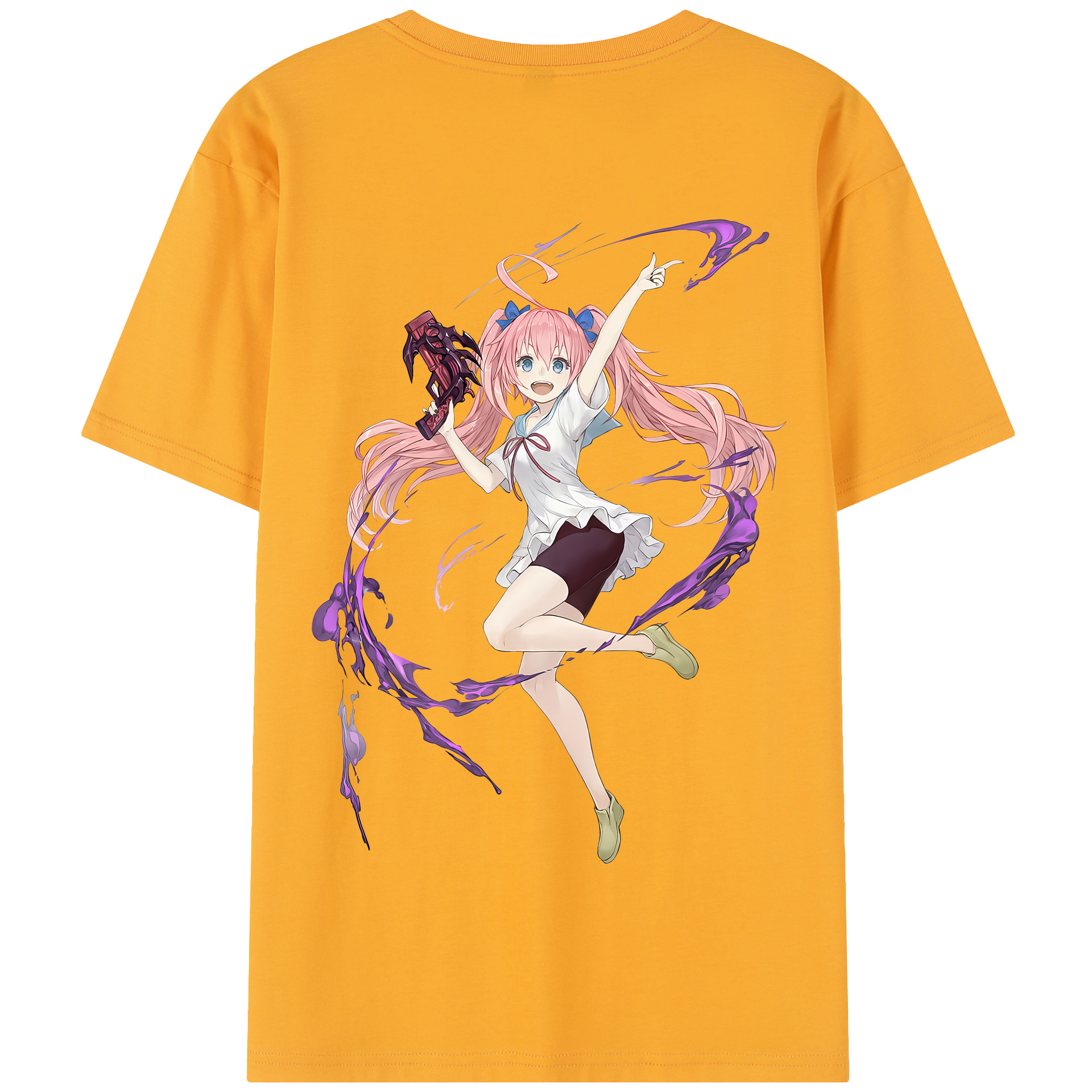 （画像用） 転スラ Regarding Reincarnated to Slime 綿100％半袖Tシャツ（背面プリント）