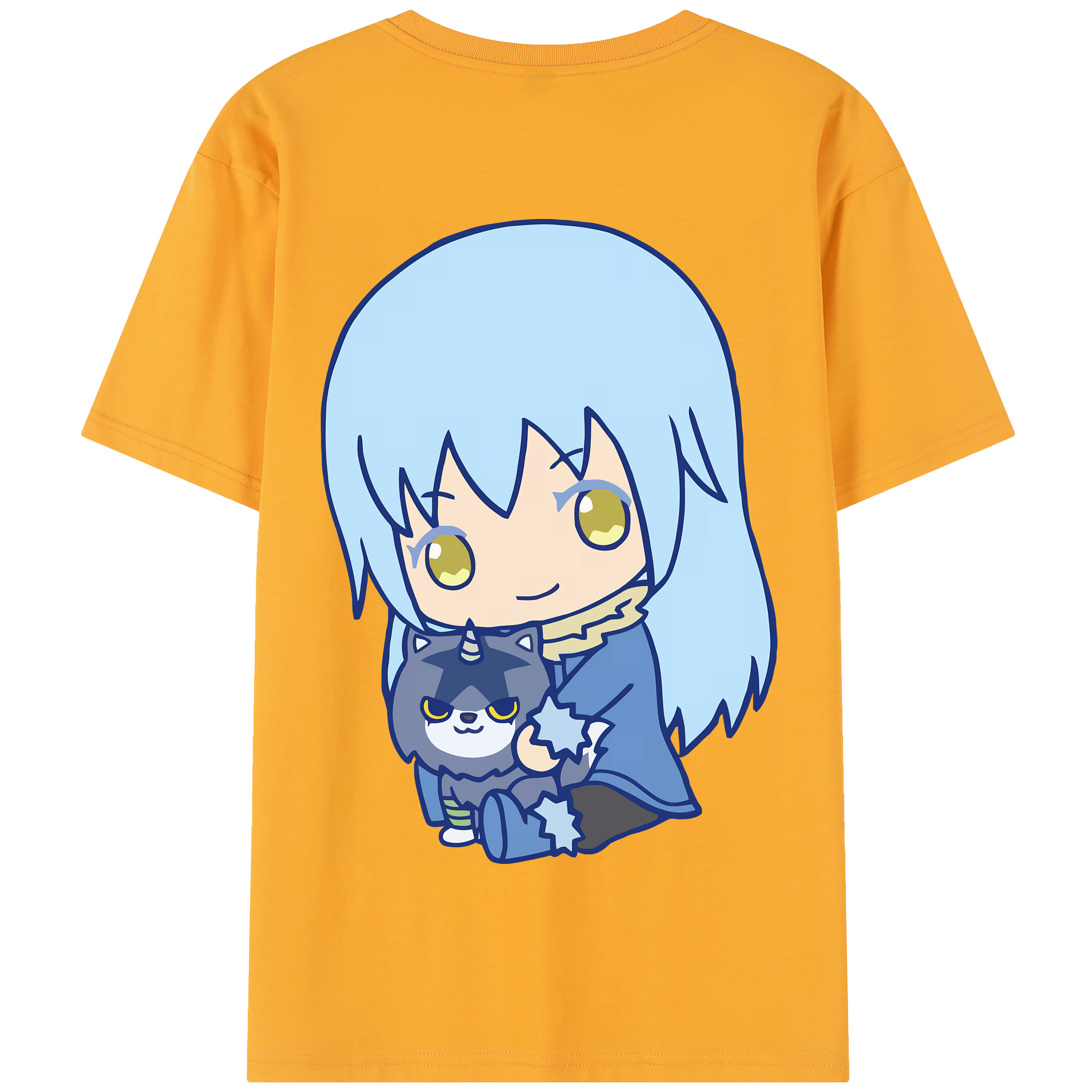 （画像用） 転スラ Regarding Reincarnated to Slime 綿100％半袖Tシャツ（背面プリント）