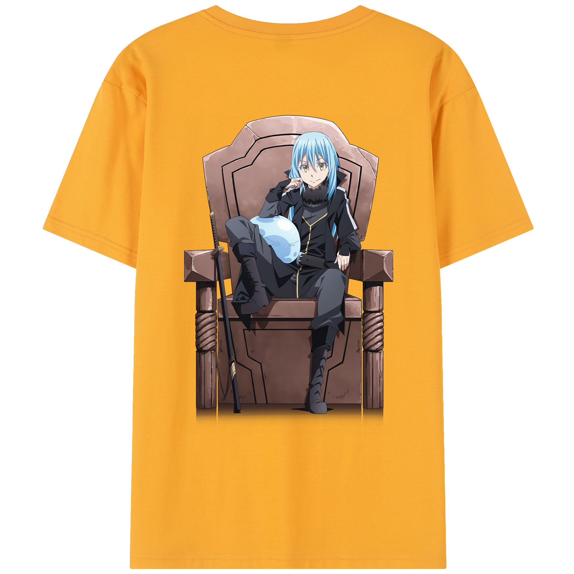 （画像用） 転スラ Regarding Reincarnated to Slime 綿100％半袖Tシャツ（背面プリント）