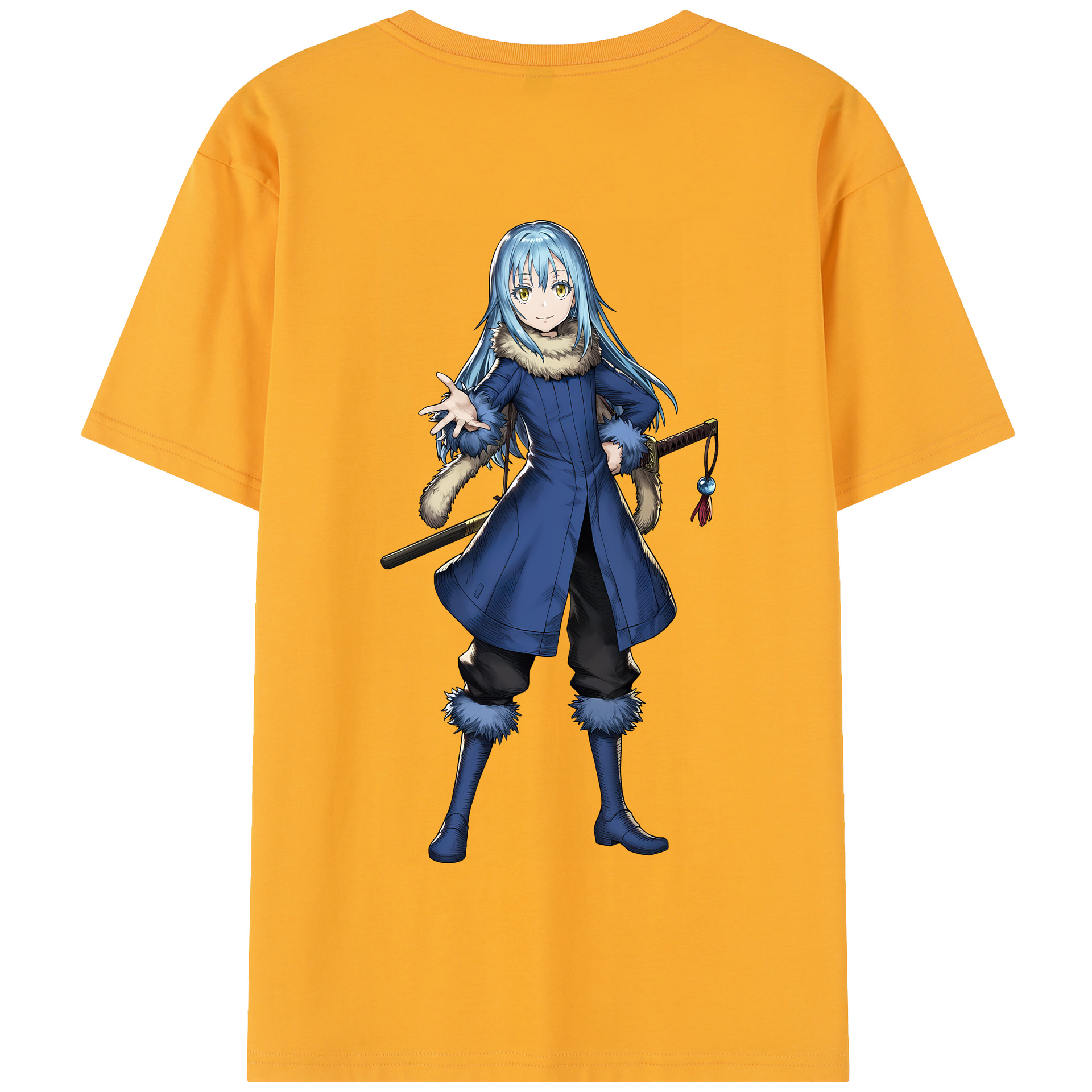 （画像用） 転スラ Regarding Reincarnated to Slime 綿100％半袖Tシャツ（背面プリント）