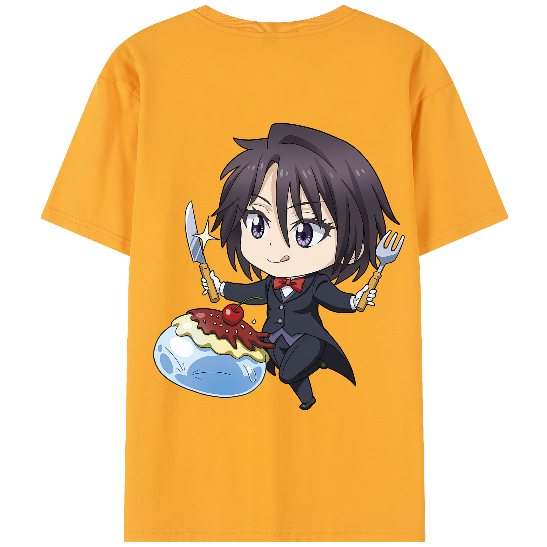 （画像用） 転スラ Regarding Reincarnated to Slime 綿100％半袖Tシャツ（背面プリント）