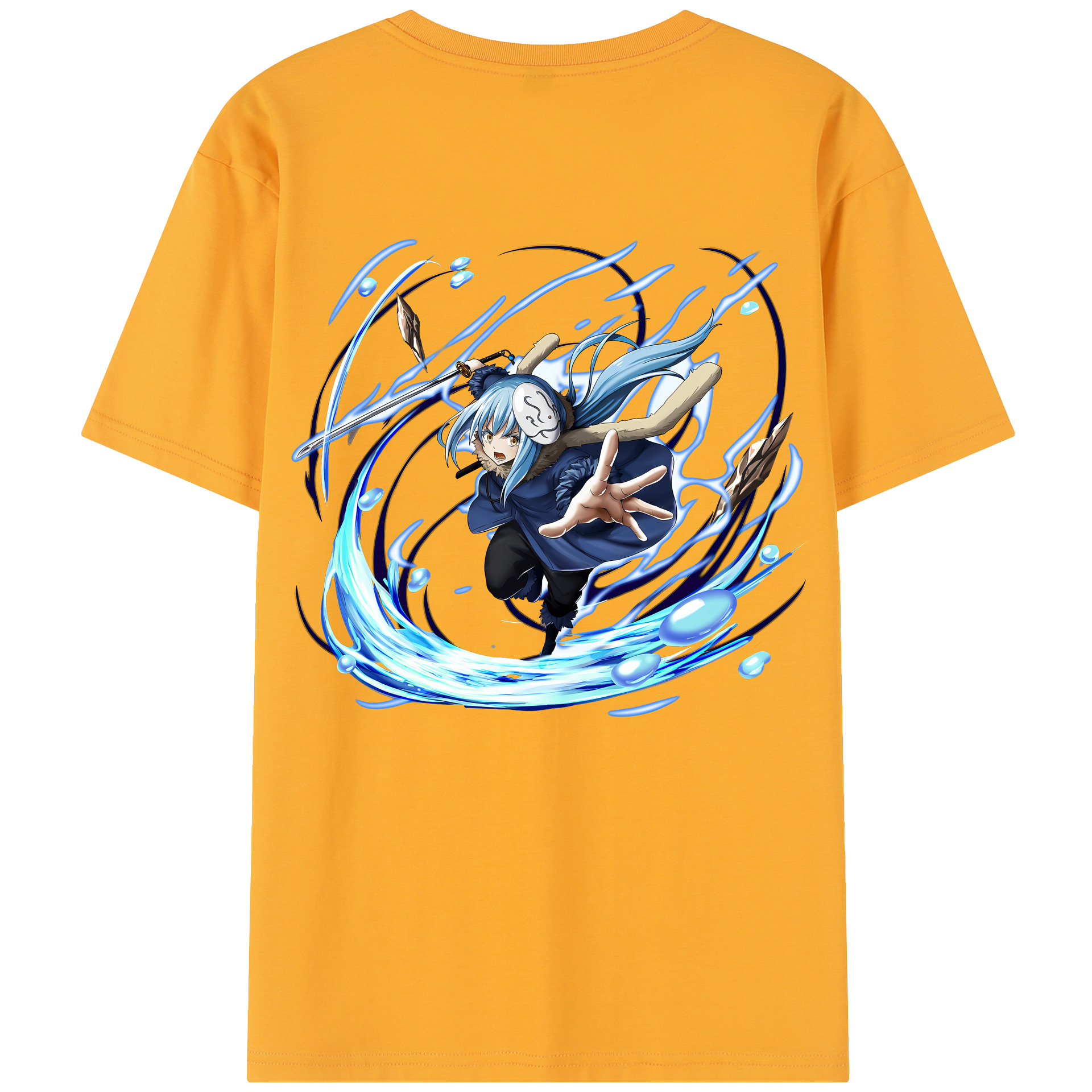（画像用） 転スラ Regarding Reincarnated to Slime 綿100％半袖Tシャツ（背面プリント）