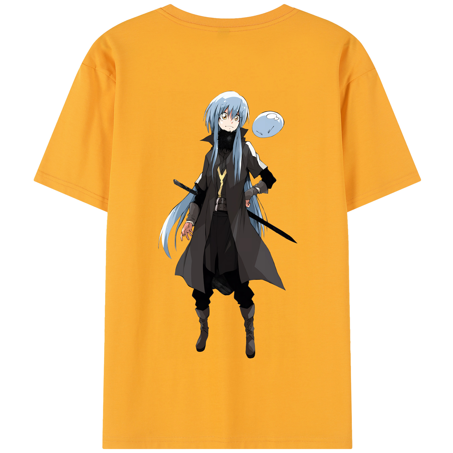 （画像用） 転スラ Regarding Reincarnated to Slime 綿100％半袖Tシャツ（背面プリント）