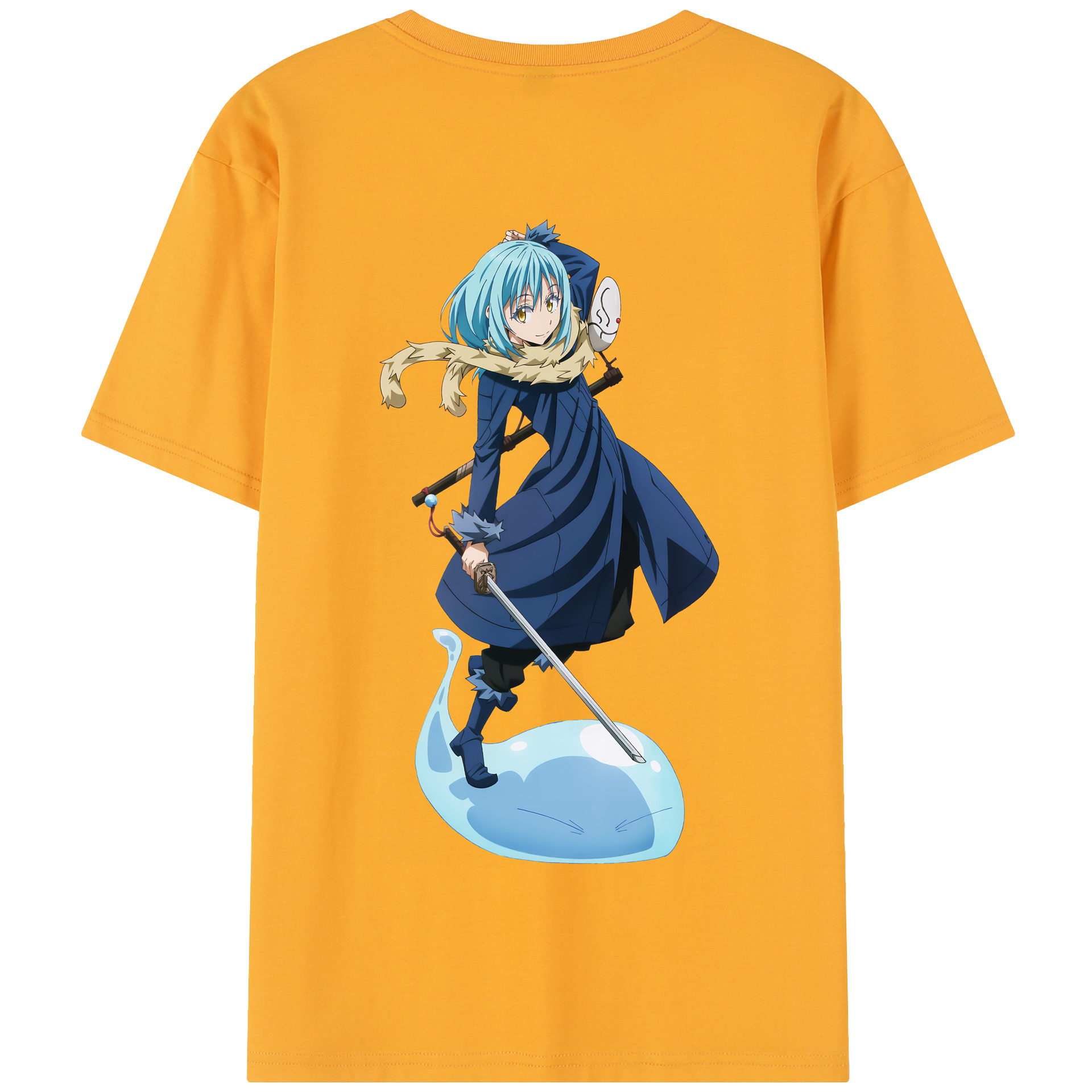 （画像用） 転スラ Regarding Reincarnated to Slime 綿100％半袖Tシャツ（背面プリント）