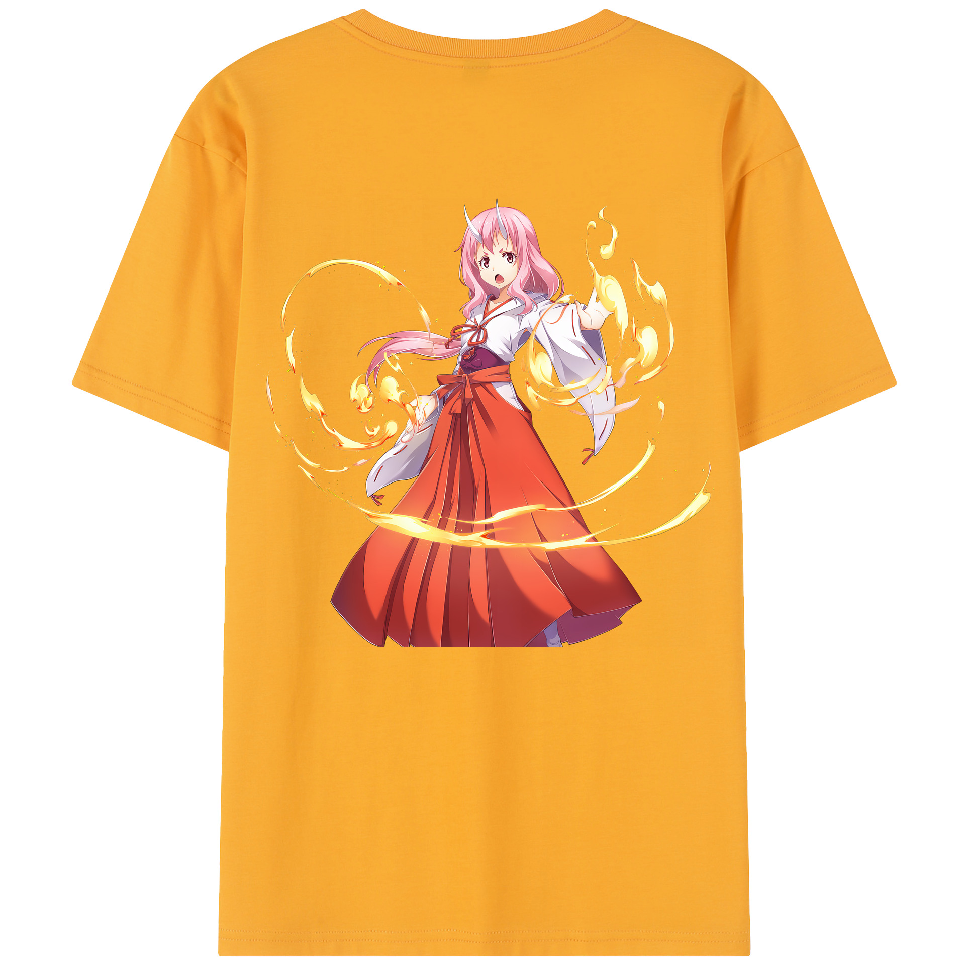 （画像用） 転スラ Regarding Reincarnated to Slime 綿100％半袖Tシャツ（背面プリント）