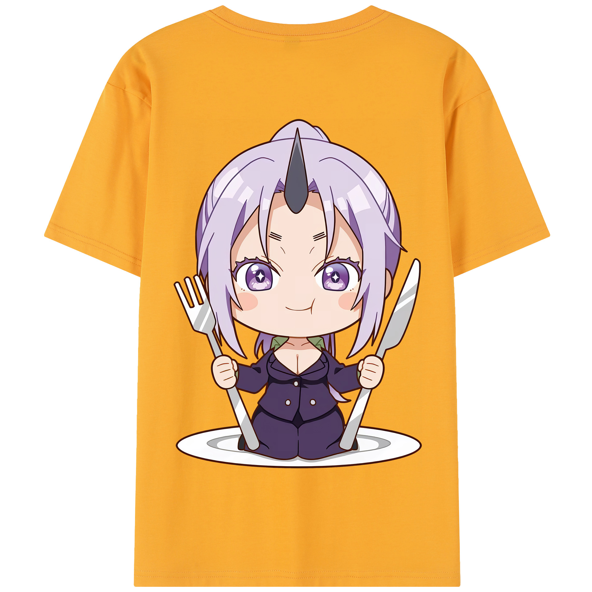 （画像用） 転スラ Regarding Reincarnated to Slime 綿100％半袖Tシャツ（背面プリント）