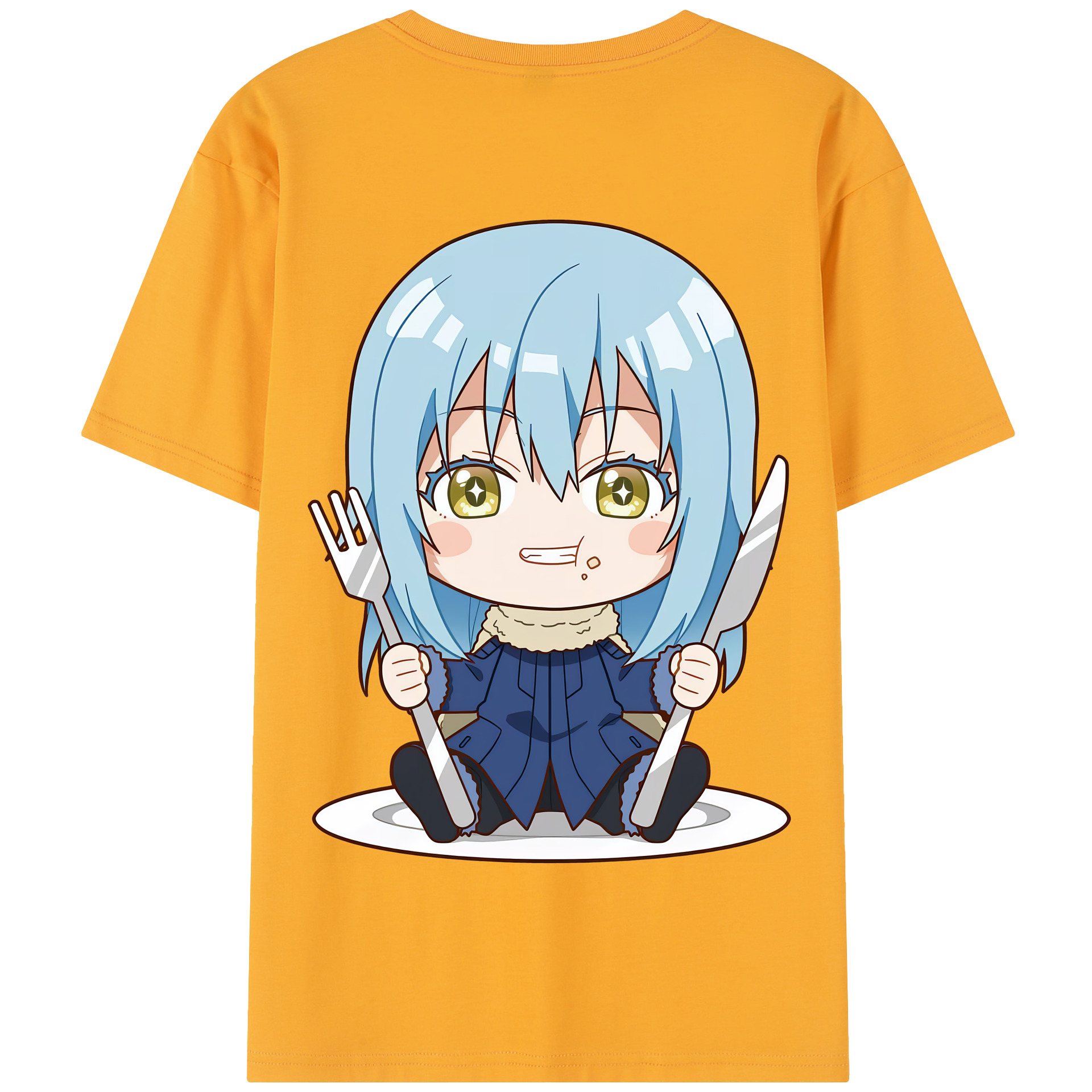 （画像用） 転スラ Regarding Reincarnated to Slime 綿100％半袖Tシャツ（背面プリント）