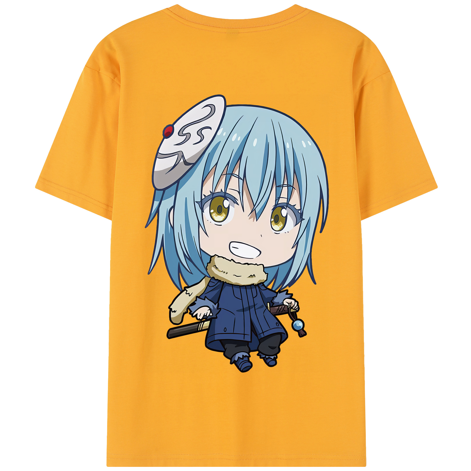 （画像用） 転スラ Regarding Reincarnated to Slime 綿100％半袖Tシャツ（背面プリント）