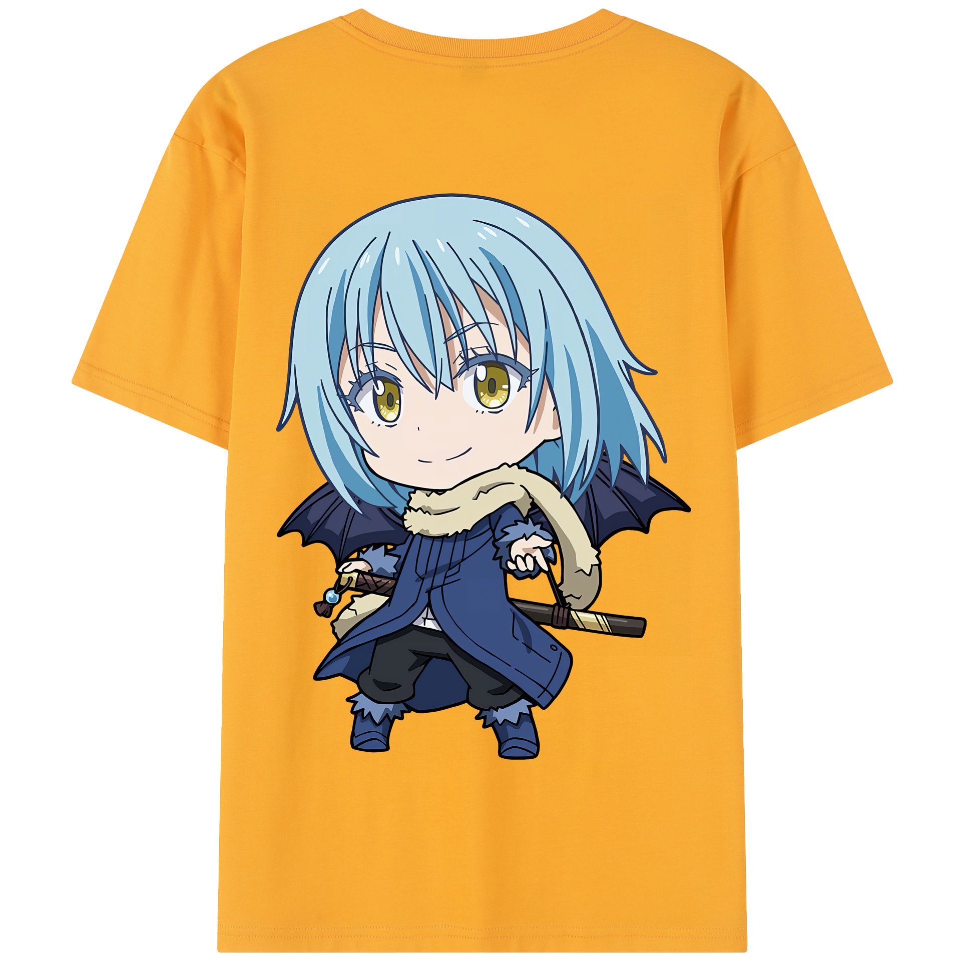（画像用） 転スラ Regarding Reincarnated to Slime 綿100％半袖Tシャツ（背面プリント）