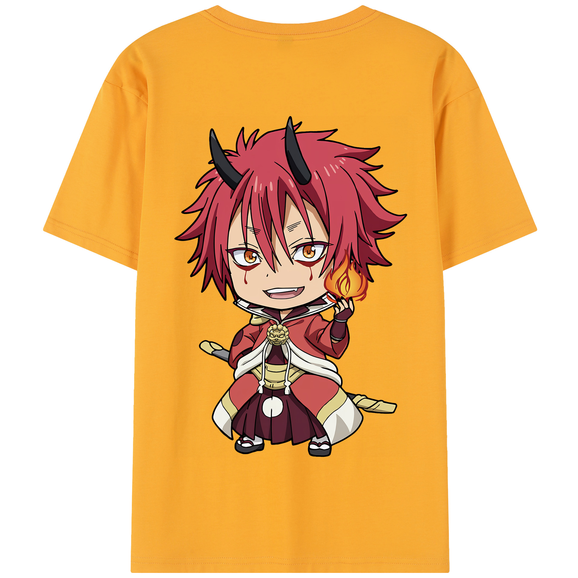 （画像用） 転スラ Regarding Reincarnated to Slime 綿100％半袖Tシャツ（背面プリント）