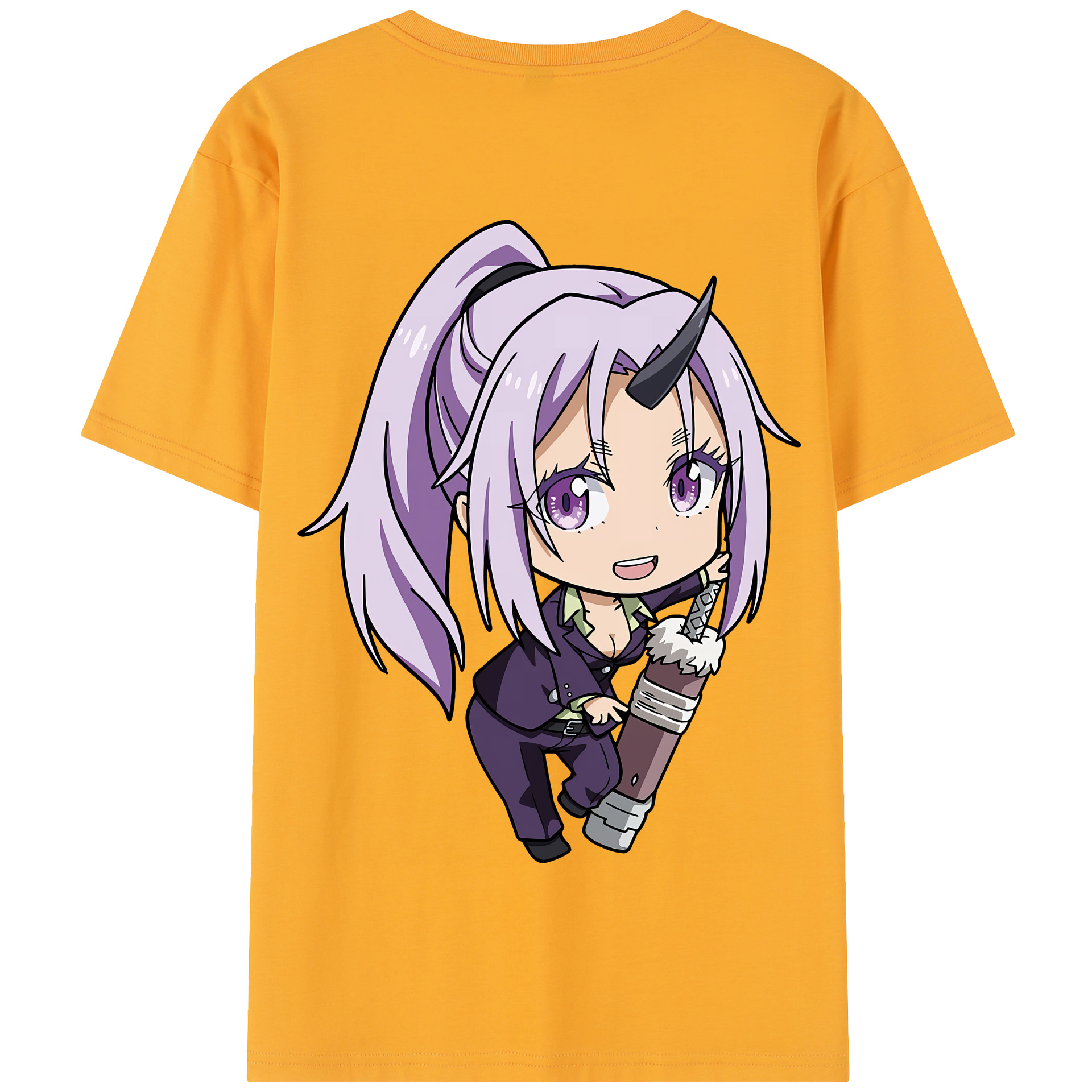 （画像用） 転スラ Regarding Reincarnated to Slime 綿100％半袖Tシャツ（背面プリント）