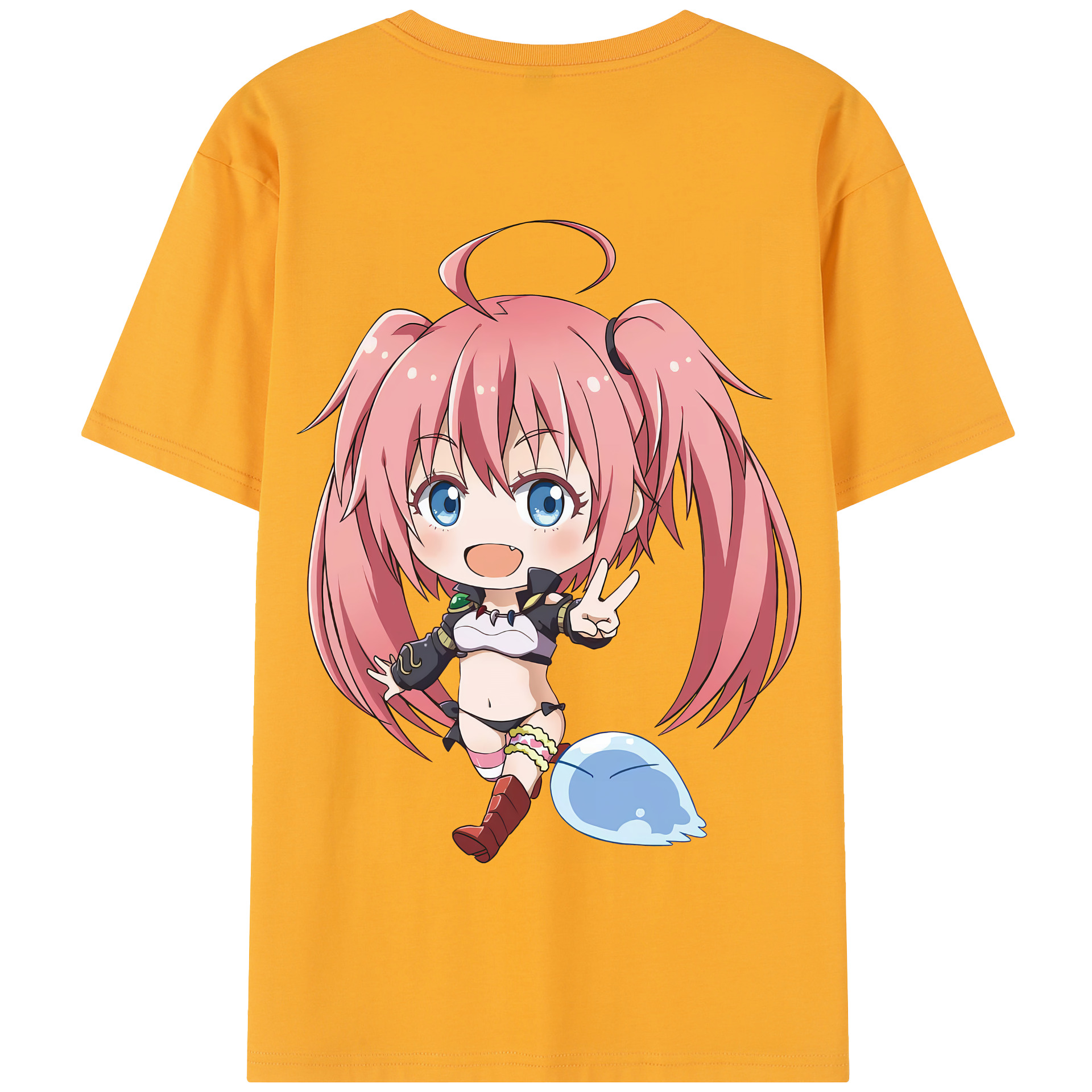 （画像用） 転スラ Regarding Reincarnated to Slime 綿100％半袖Tシャツ（背面プリント）