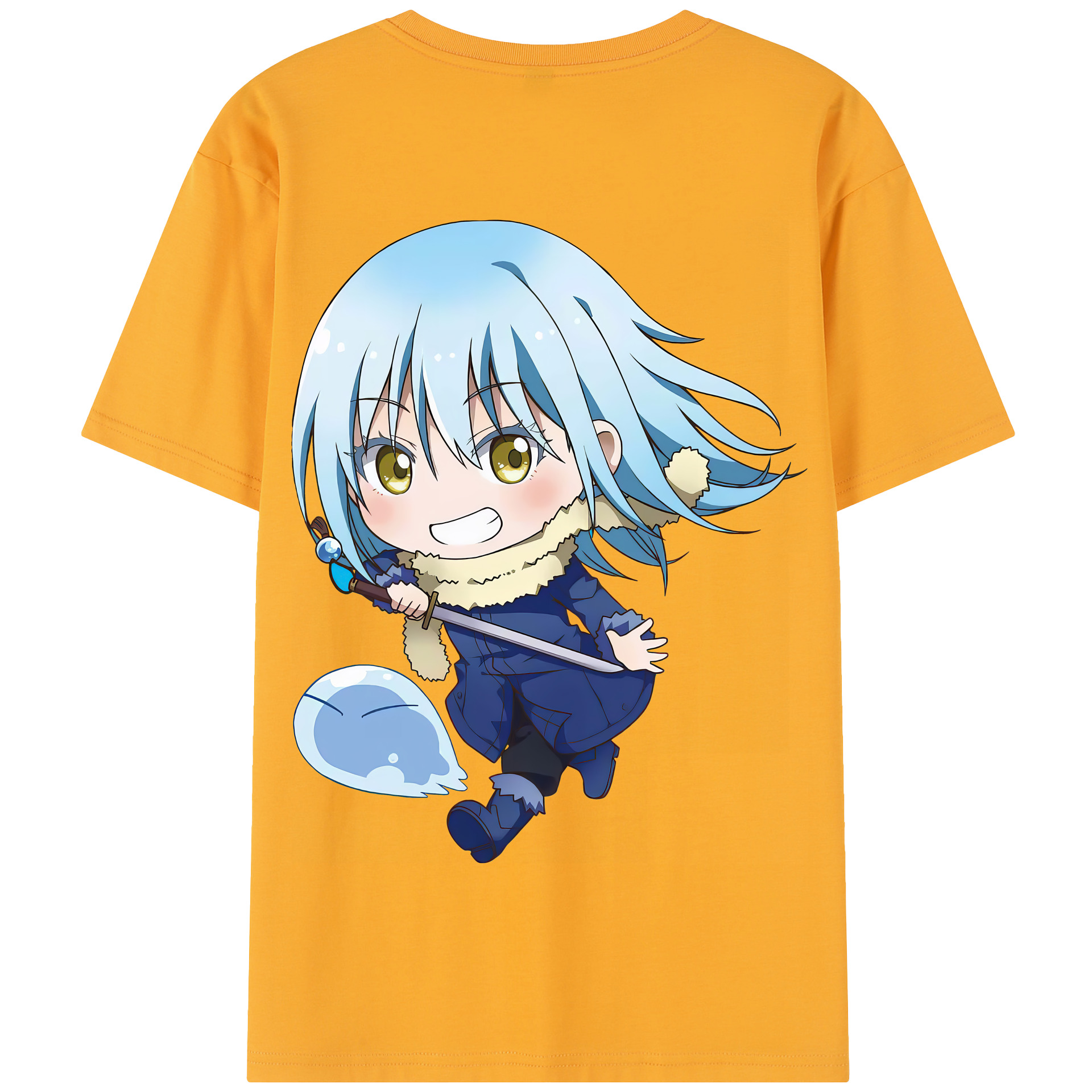 （画像用） 転スラ Regarding Reincarnated to Slime 綿100％半袖Tシャツ（背面プリント）