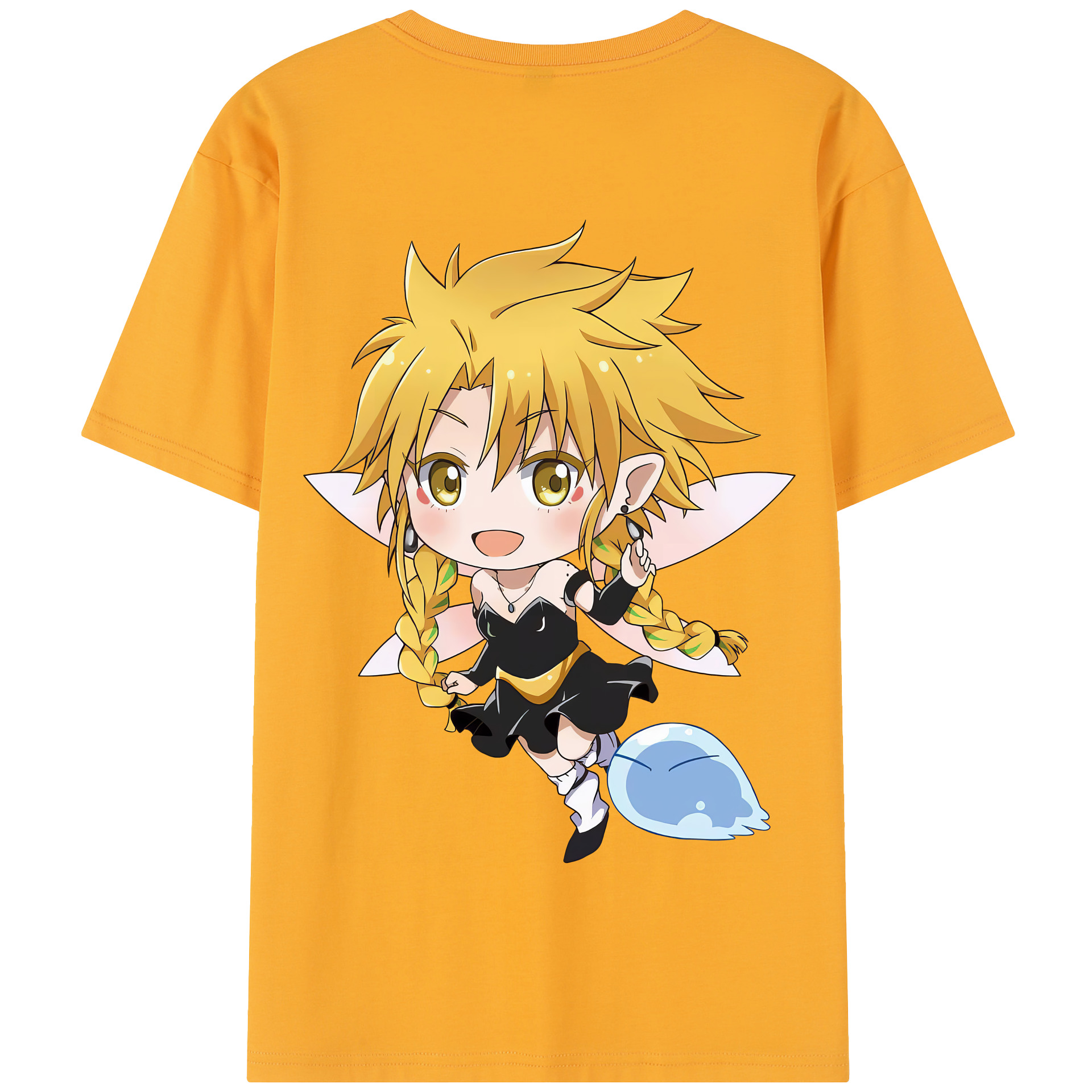 （画像用） 転スラ Regarding Reincarnated to Slime 綿100％半袖Tシャツ（背面プリント）