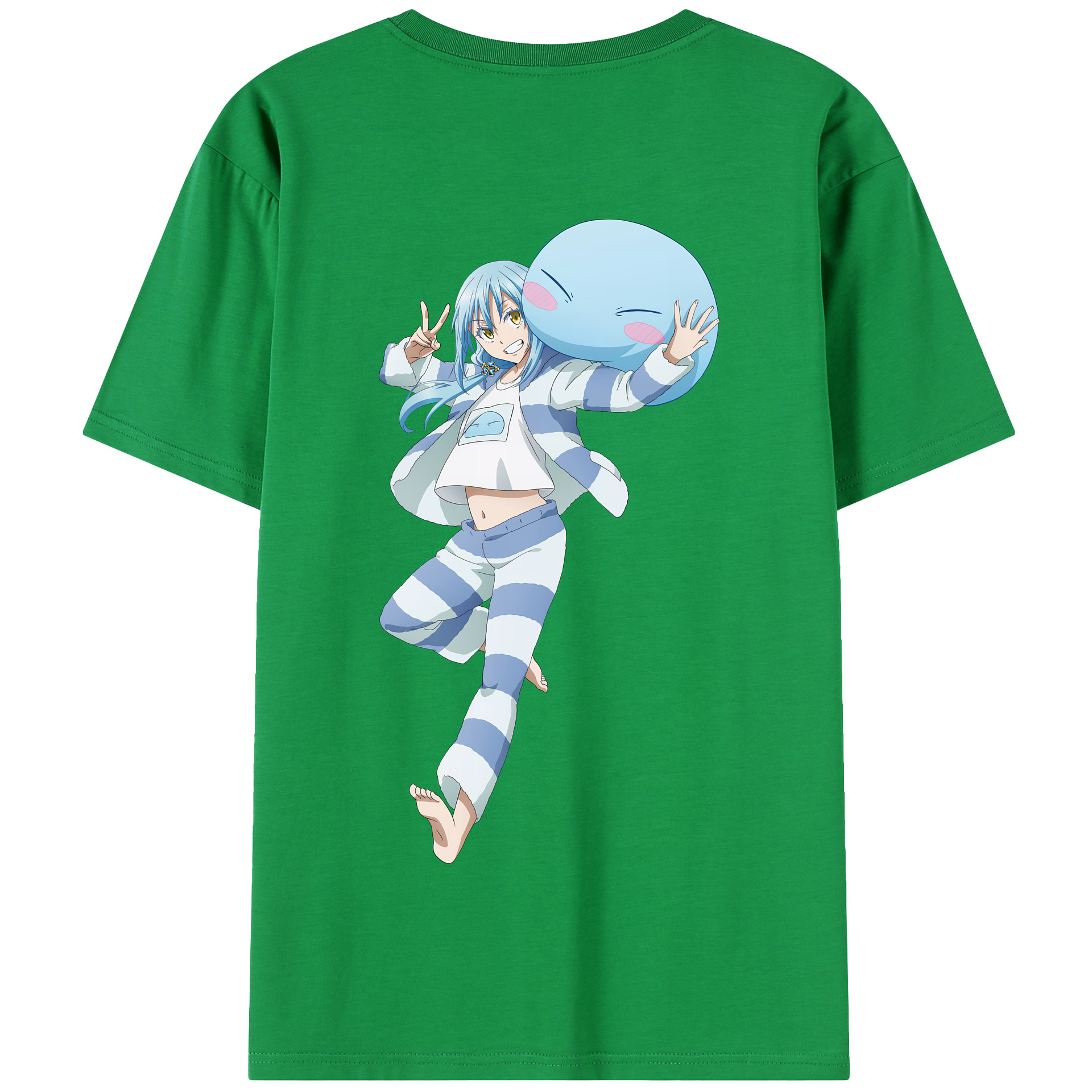 （画像用） 転スラ Regarding Reincarnated to Slime 綿100％半袖Tシャツ（背面プリント）