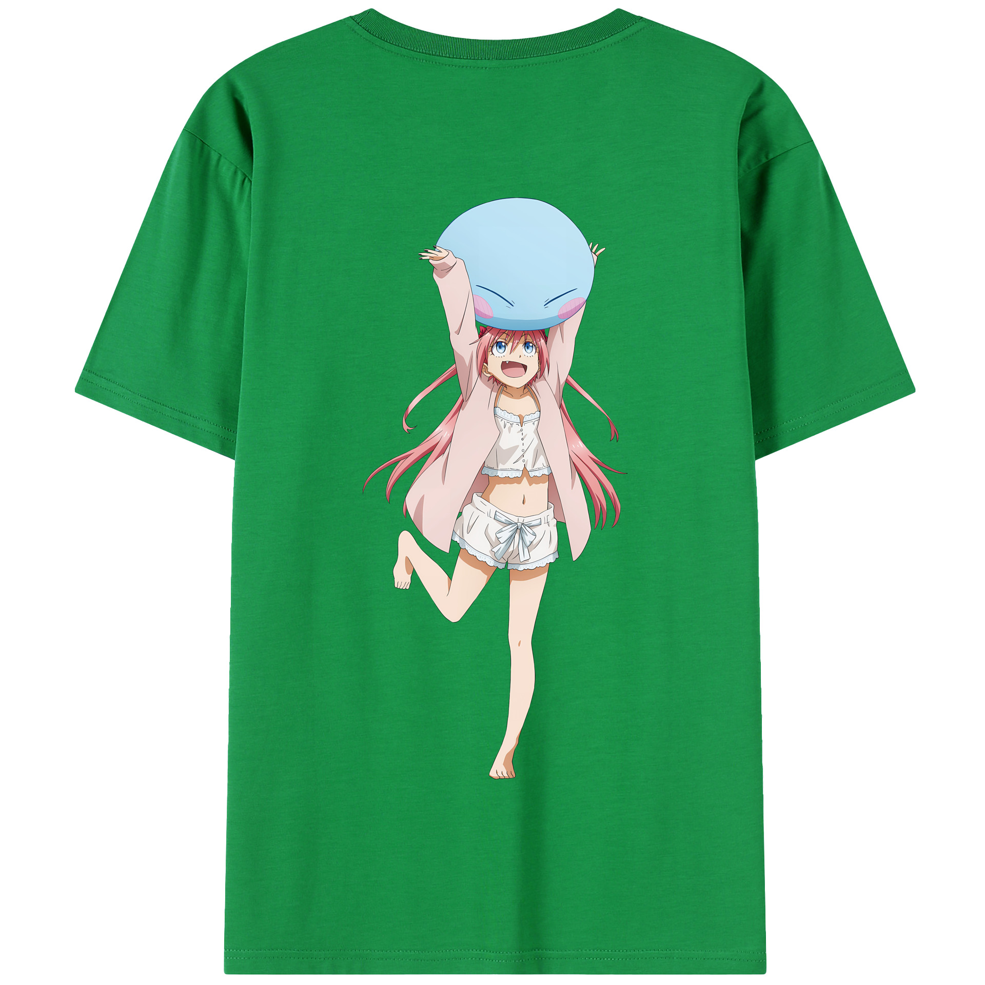 （画像用） 転スラ Regarding Reincarnated to Slime 綿100％半袖Tシャツ（背面プリント）