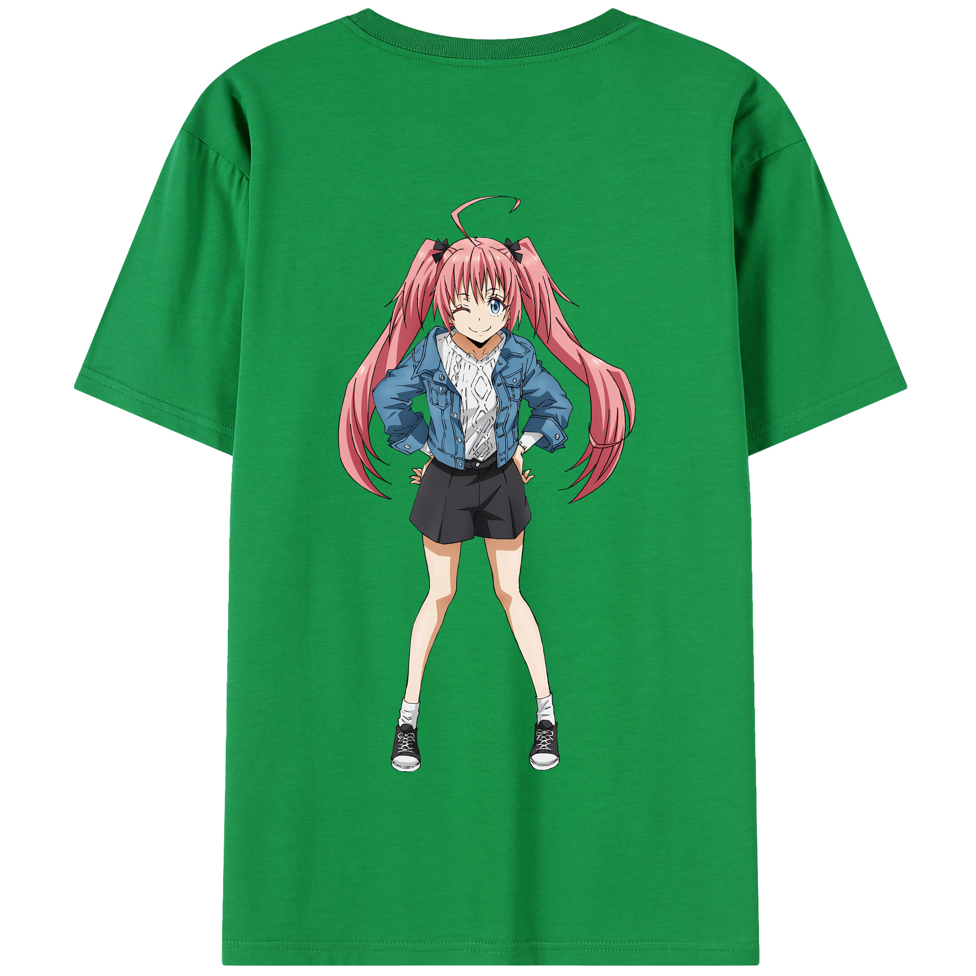 （画像用） 転スラ Regarding Reincarnated to Slime 綿100％半袖Tシャツ（背面プリント）