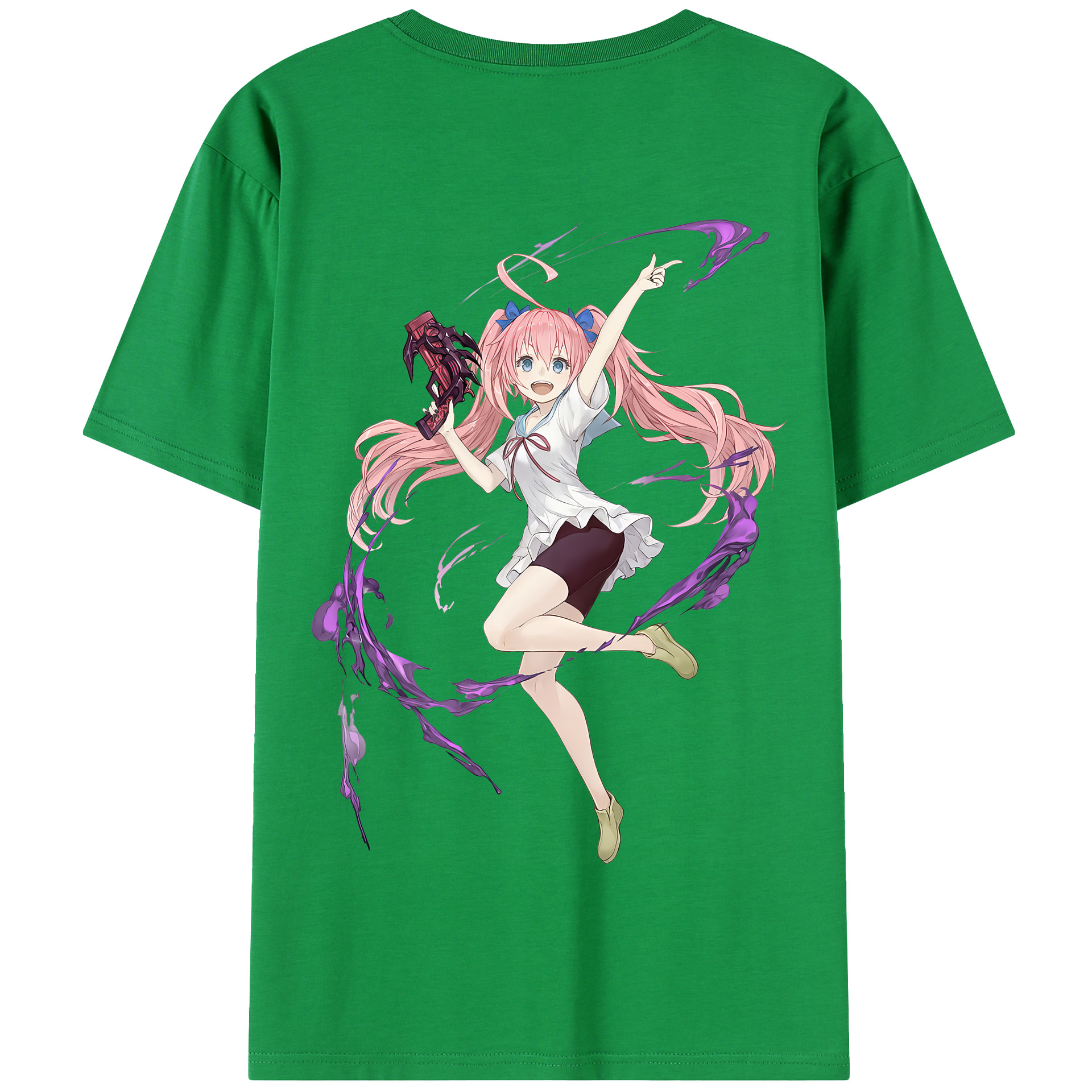 （画像用） 転スラ Regarding Reincarnated to Slime 綿100％半袖Tシャツ（背面プリント）