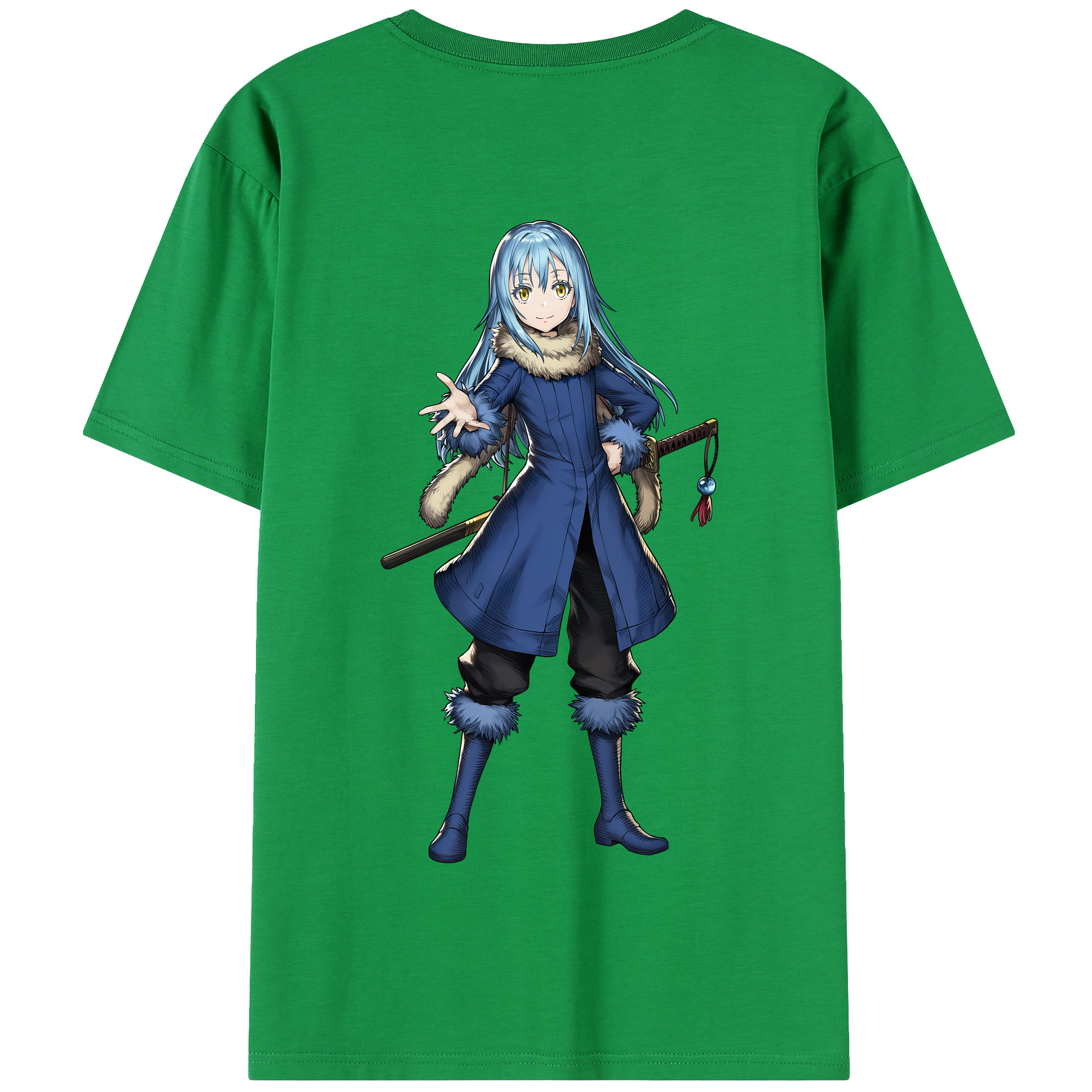 （画像用） 転スラ Regarding Reincarnated to Slime 綿100％半袖Tシャツ（背面プリント）