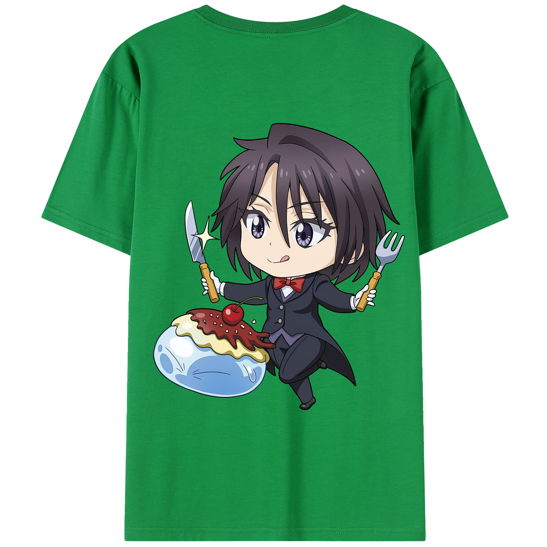 （画像用） 転スラ Regarding Reincarnated to Slime 綿100％半袖Tシャツ（背面プリント）