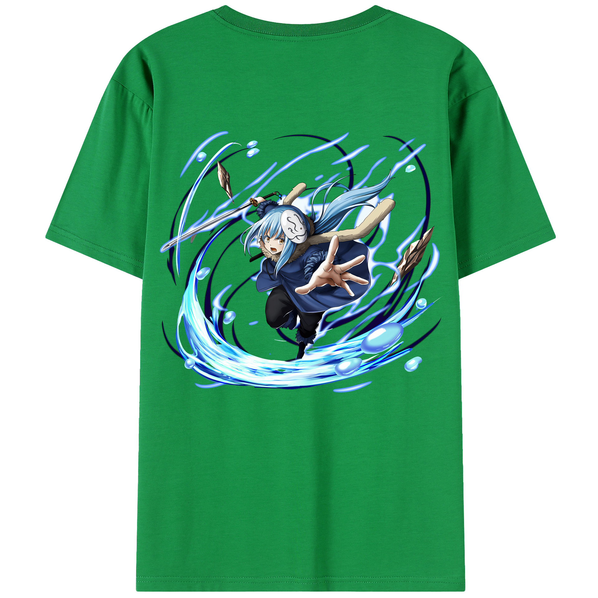 （画像用） 転スラ Regarding Reincarnated to Slime 綿100％半袖Tシャツ（背面プリント）
