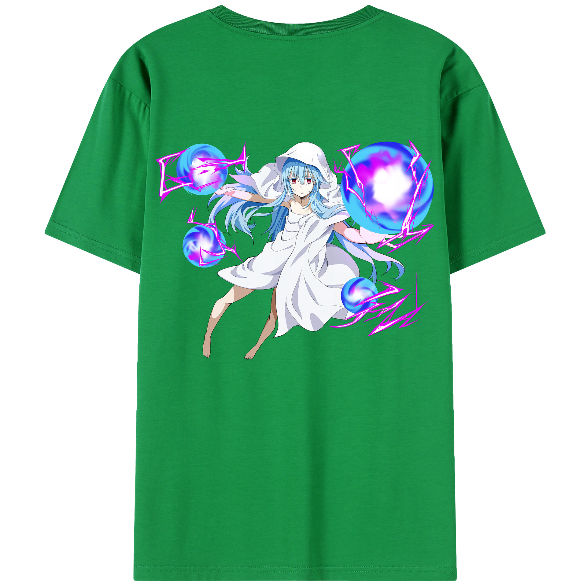（画像用） 転スラ Regarding Reincarnated to Slime 綿100％半袖Tシャツ（背面プリント）