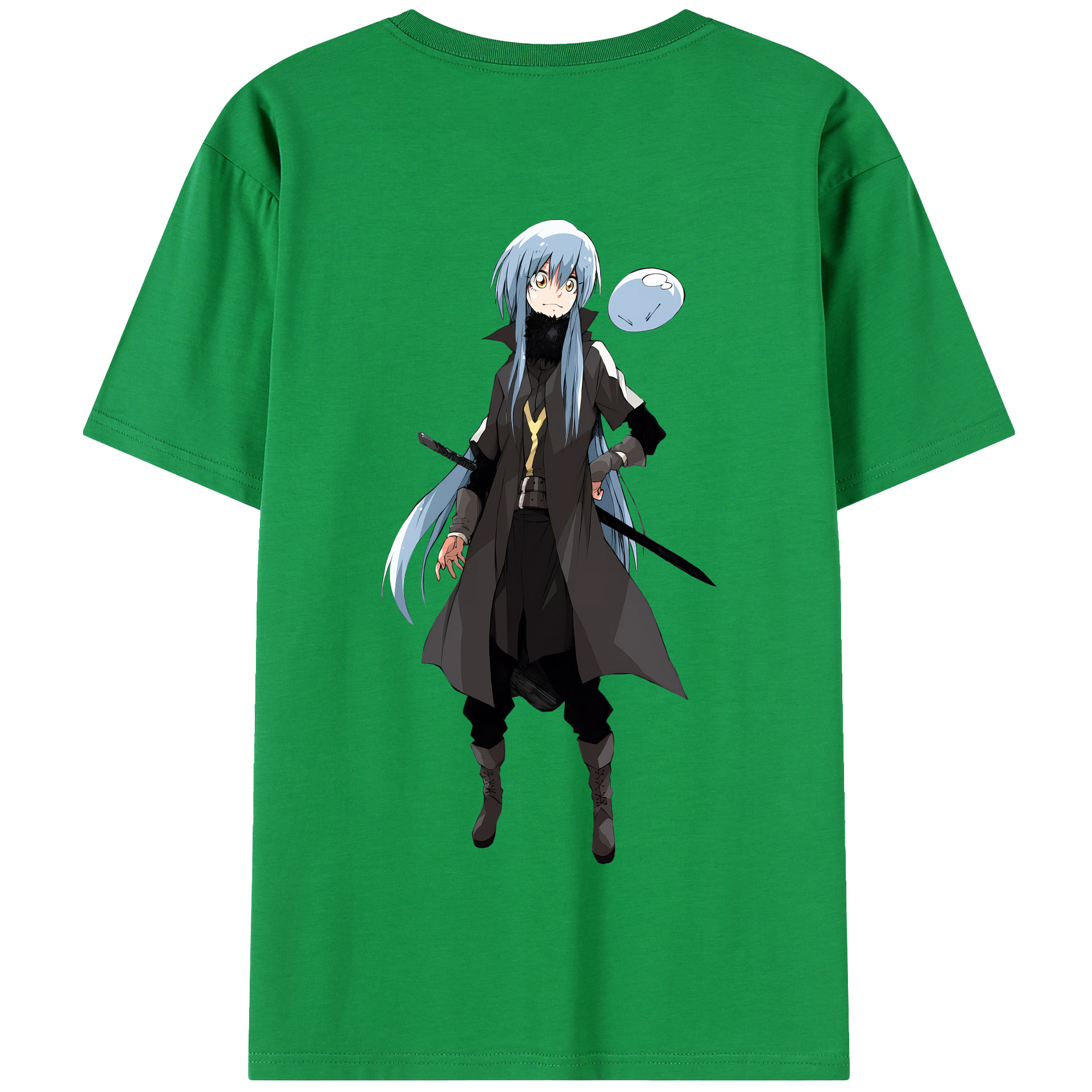 （画像用） 転スラ Regarding Reincarnated to Slime 綿100％半袖Tシャツ（背面プリント）