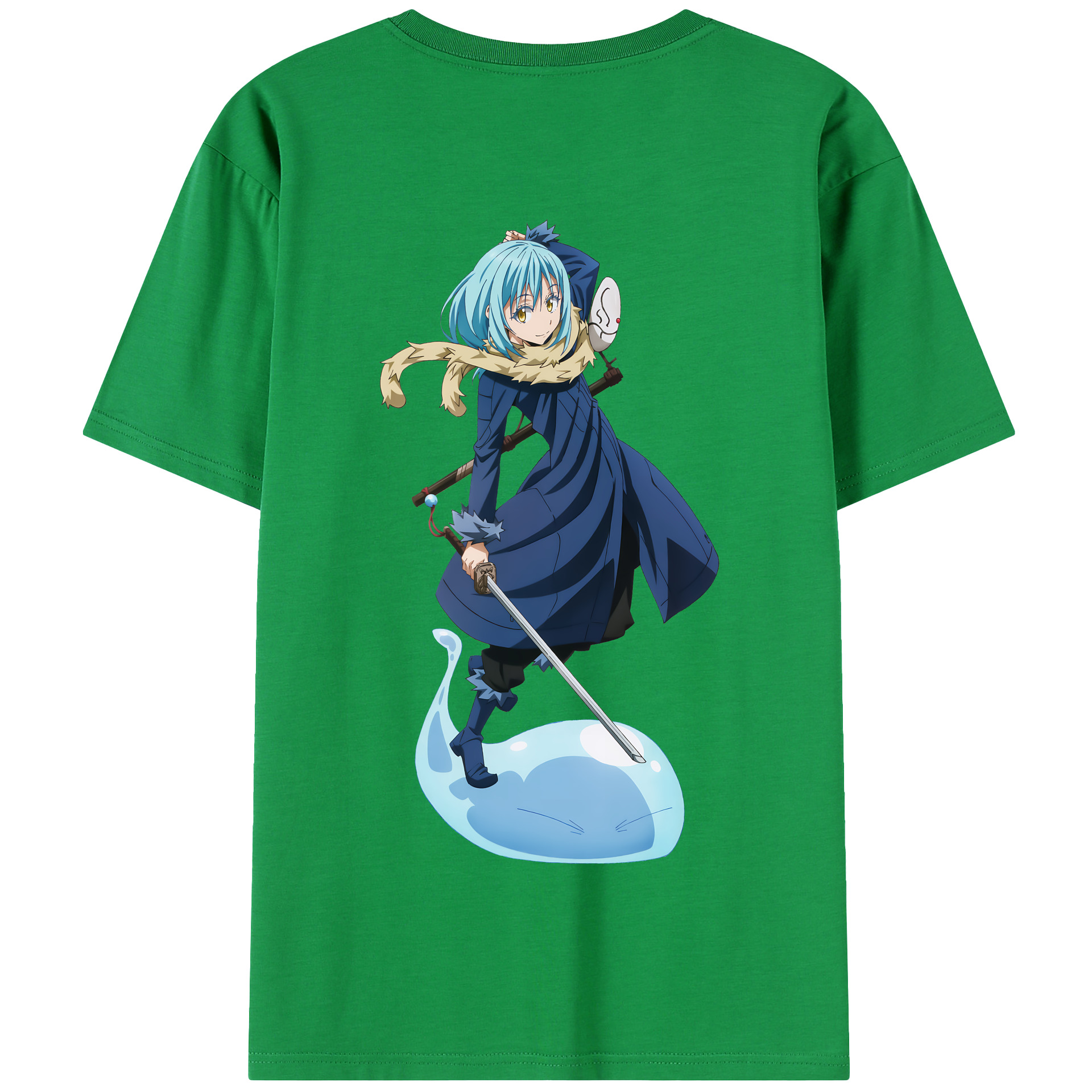 （画像用） 転スラ Regarding Reincarnated to Slime 綿100％半袖Tシャツ（背面プリント）